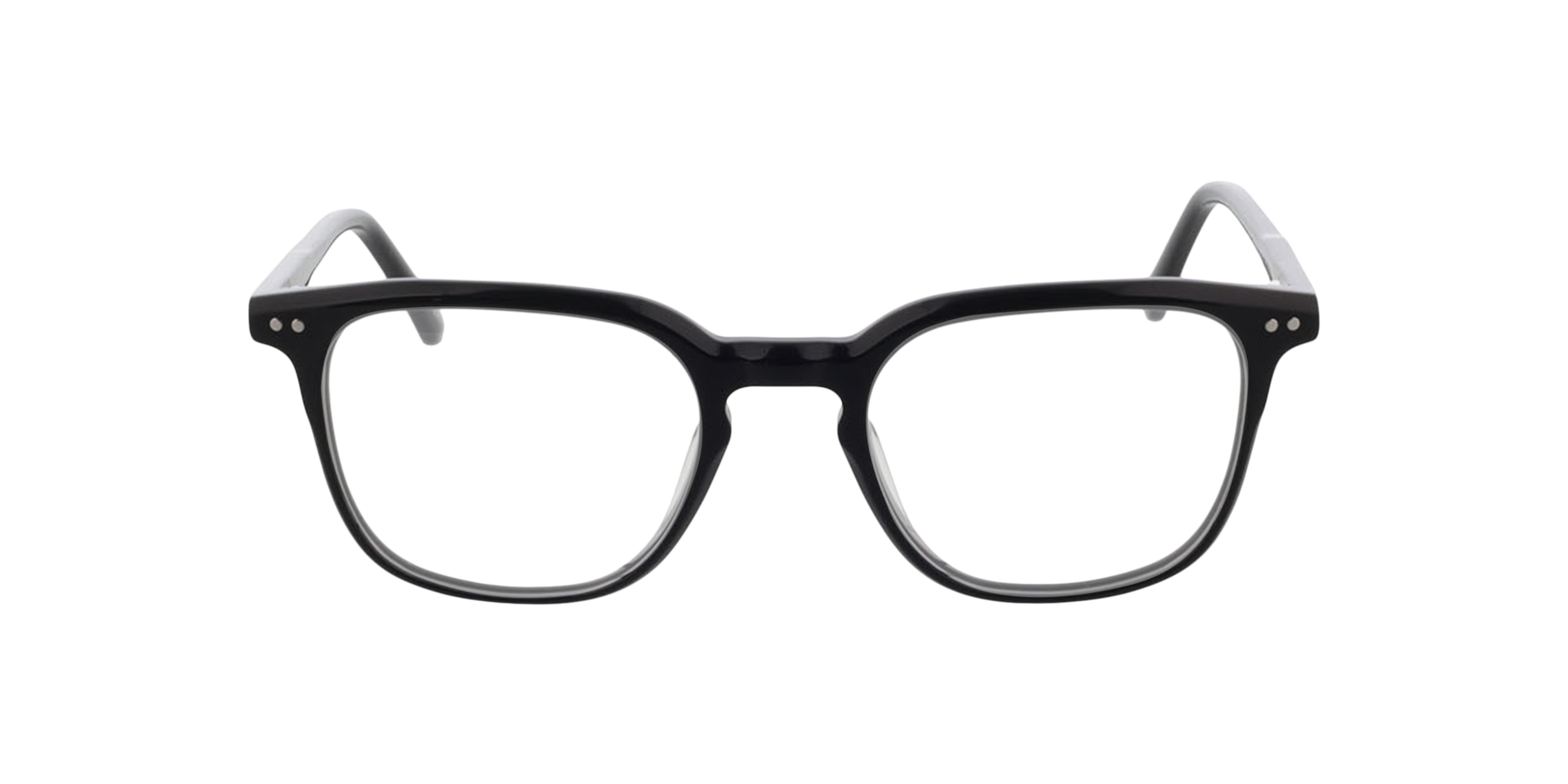 Orlando Zwart AcetaatEyeglass Frames van B24, Vooraanzicht