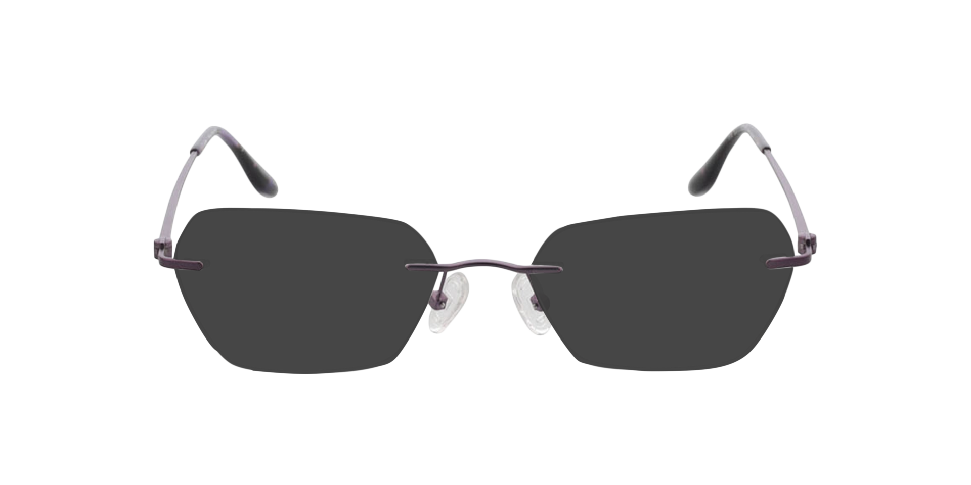 Westwood Matpaars MetaalEyeglass Frames van B24, met getinte lenzen