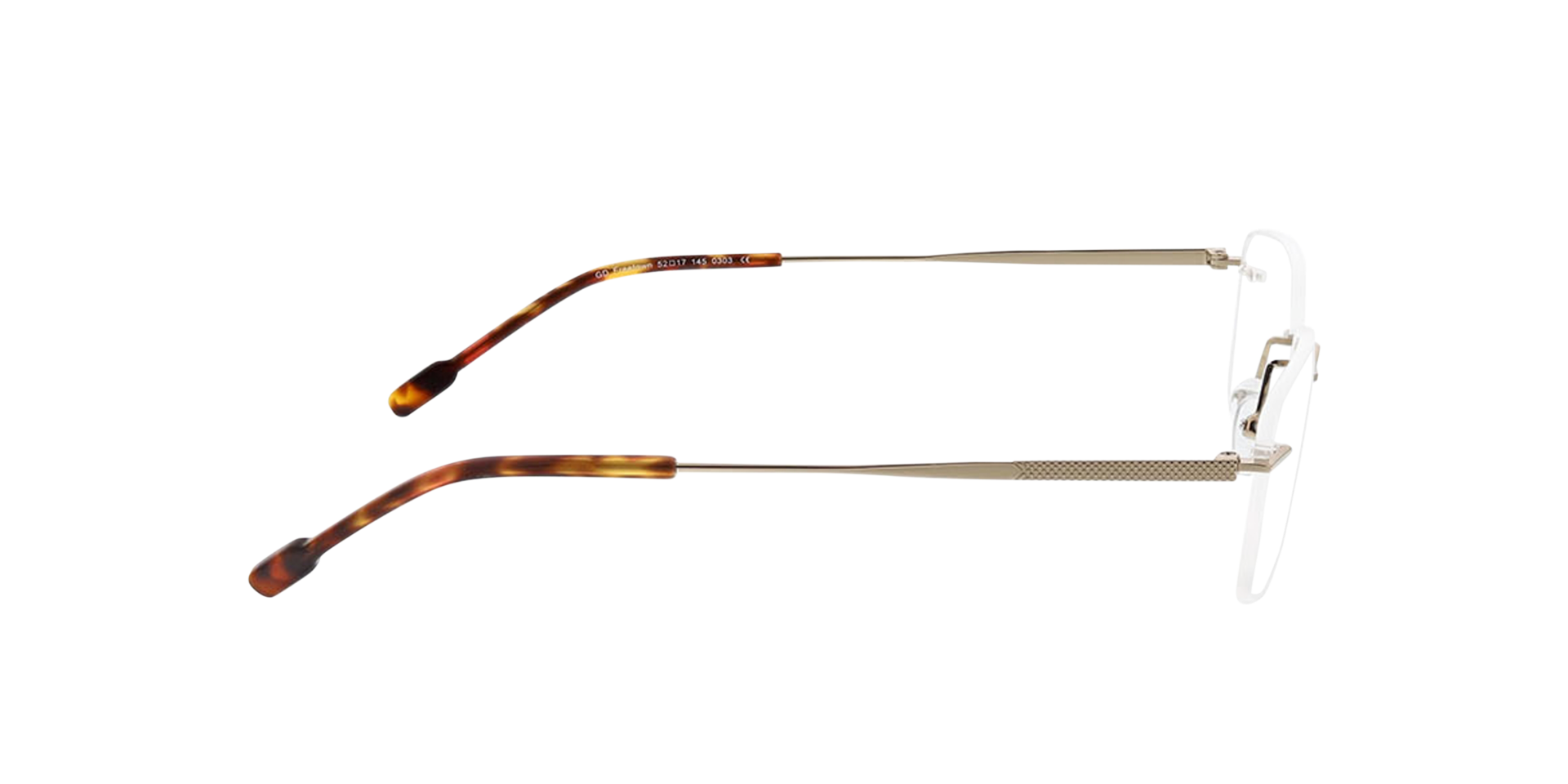 Freetown Lichtgoud MetaalEyeglass Frames van B24, Zijaanzicht
