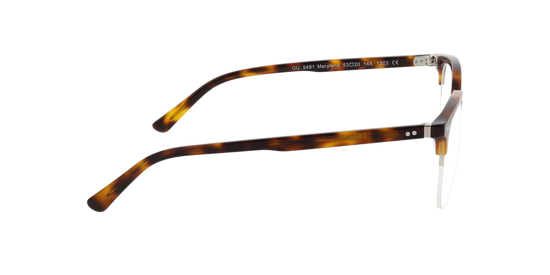 Maryland Havana  &  Matt Gold MetallEyeglass Frames von B24, Seitenansicht