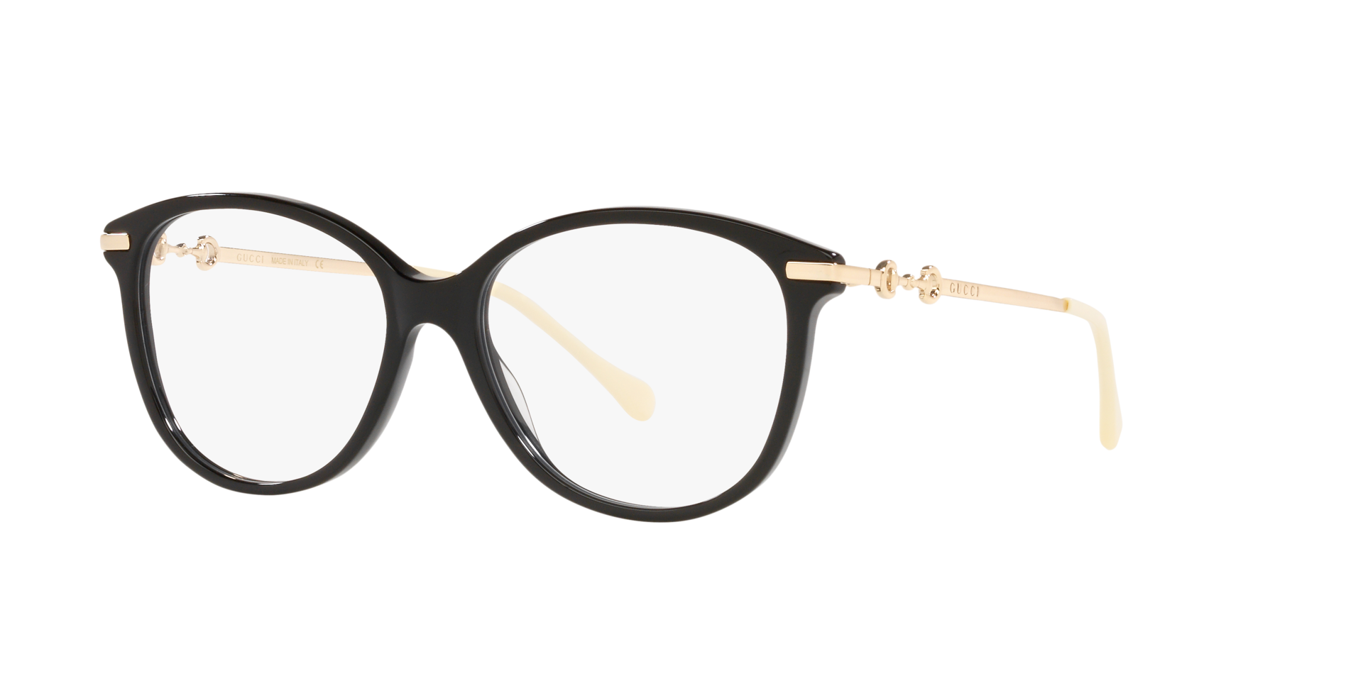GG0967O Zwart AcetaatEyeglass Frames van B24, Hoekweergave