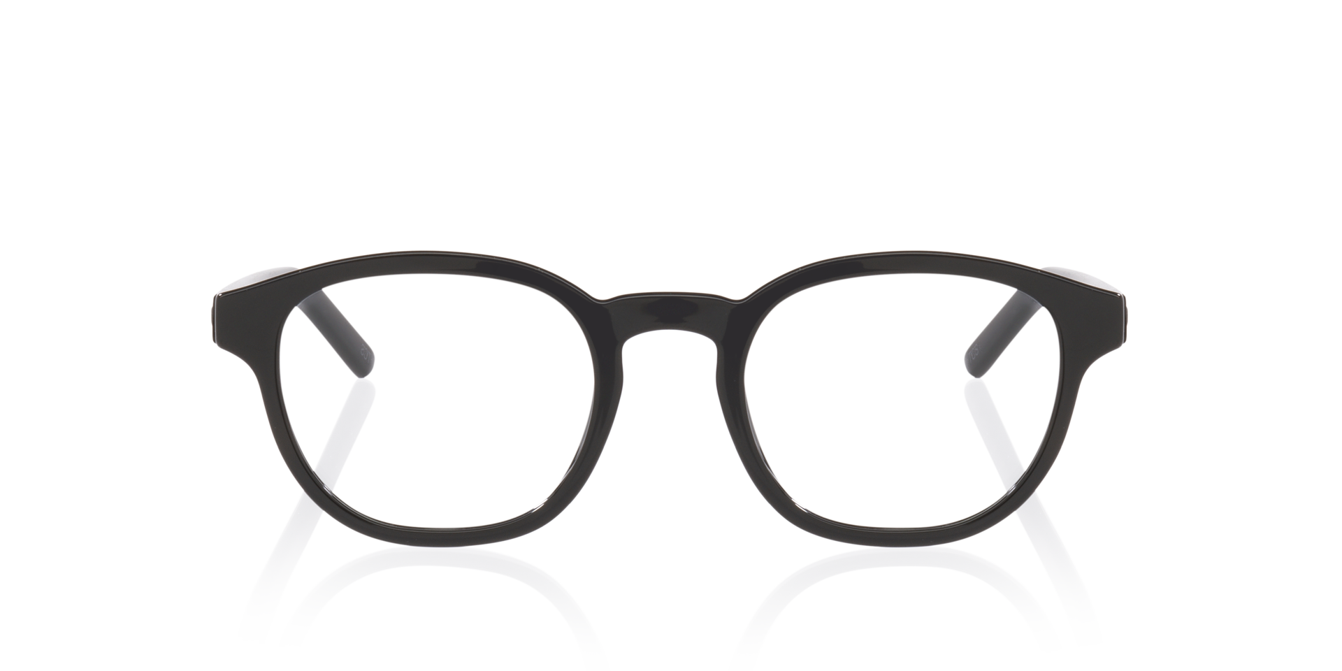 PU0516O Schwarz KunststoffEyeglass Frames von B24, Vorderansicht