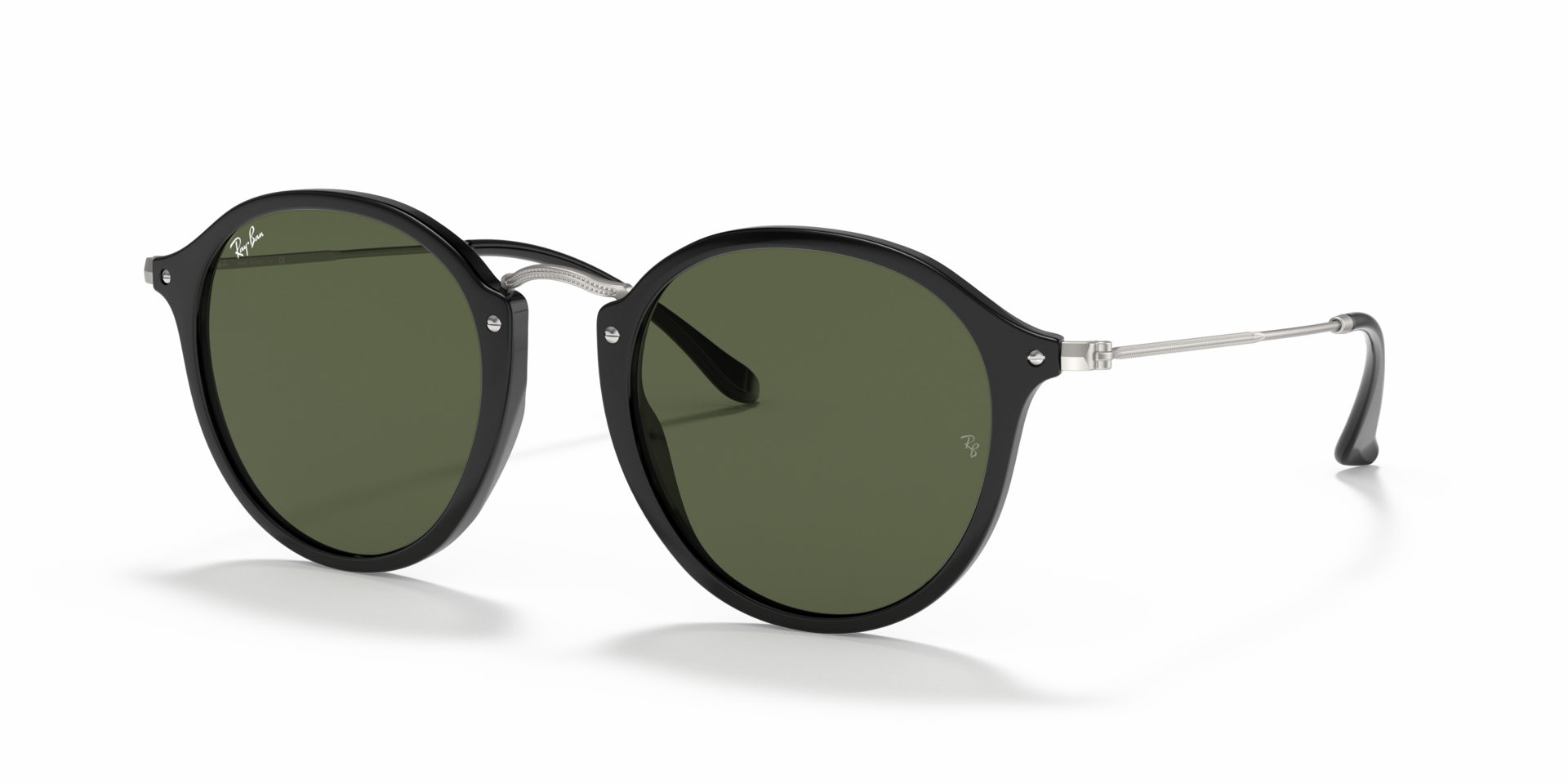 RB2447 Zwart AcetaatSunglass Frames van B24, Hoekweergave