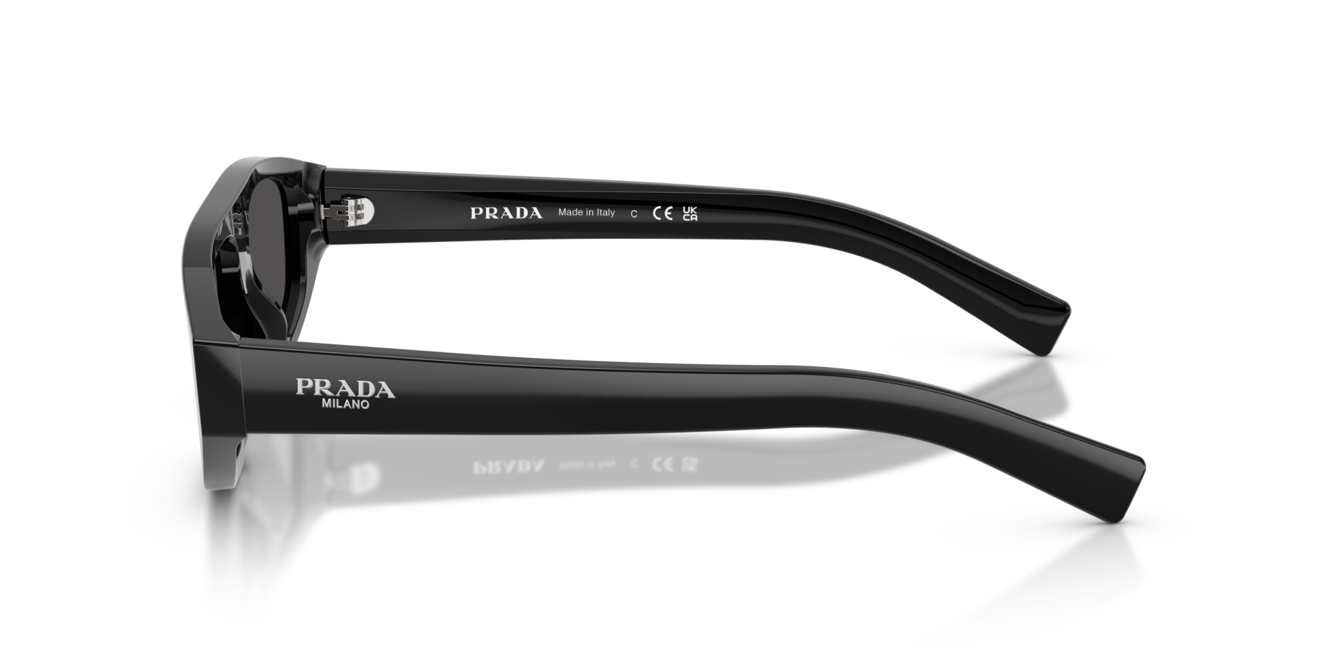 PR C02S Schwarz AcetatSunglass Frames von B24, Seitenansicht