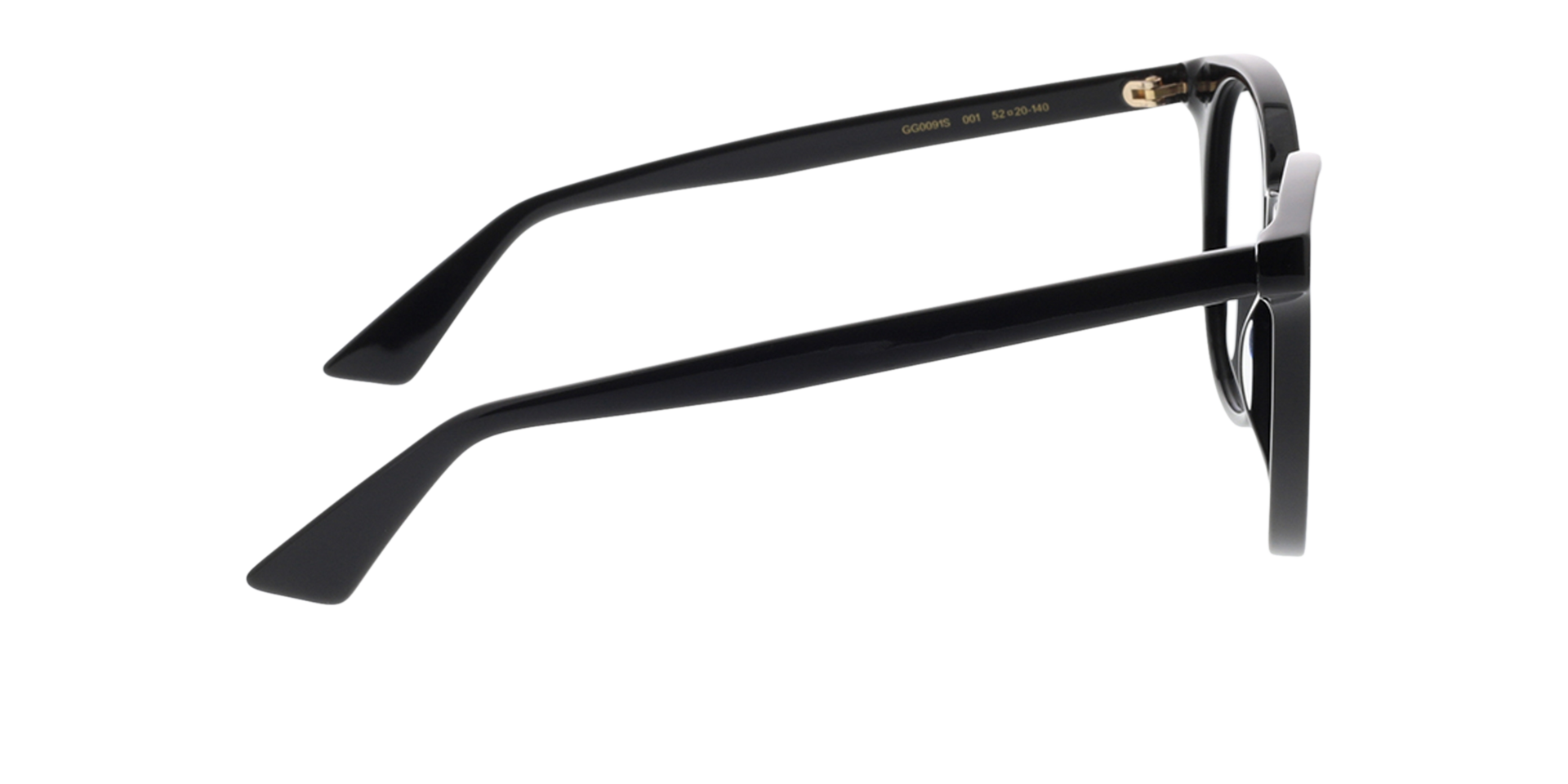 GG0091S Zwart AcetaatSunglass Frames van B24, Zijaanzicht
