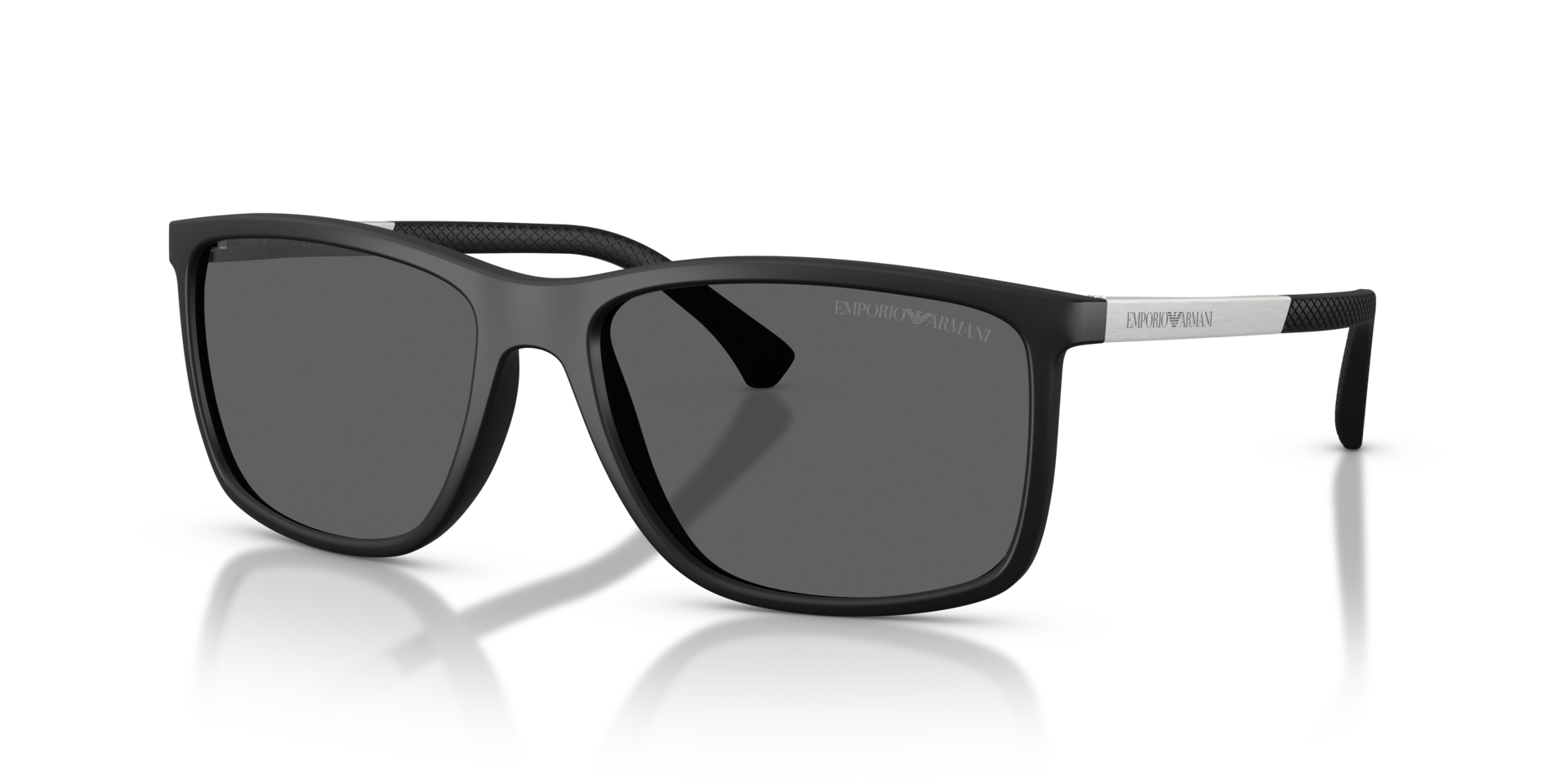EA4058 Rubber Black KunststoffSunglass Frames von B24, Dreiviertelansicht
