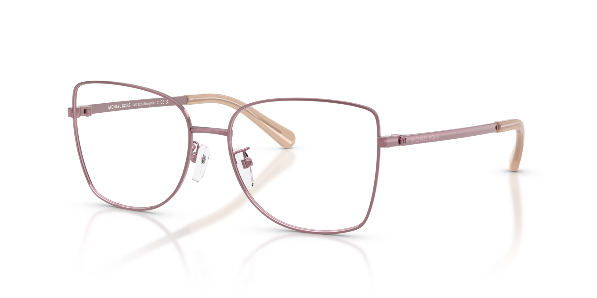 MK3035 Milky Lilac MetaalEyeglass Frames van B24, Hoekweergave