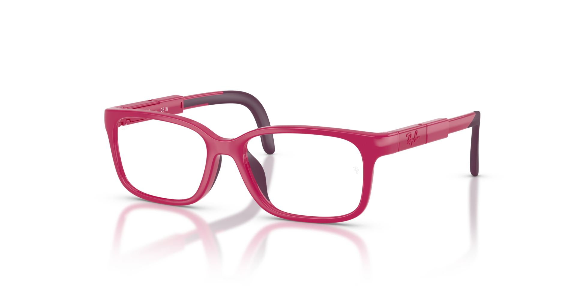 RBA1980 Purple & Violet KunststofEyeglass Frames van B24, Hoekweergave