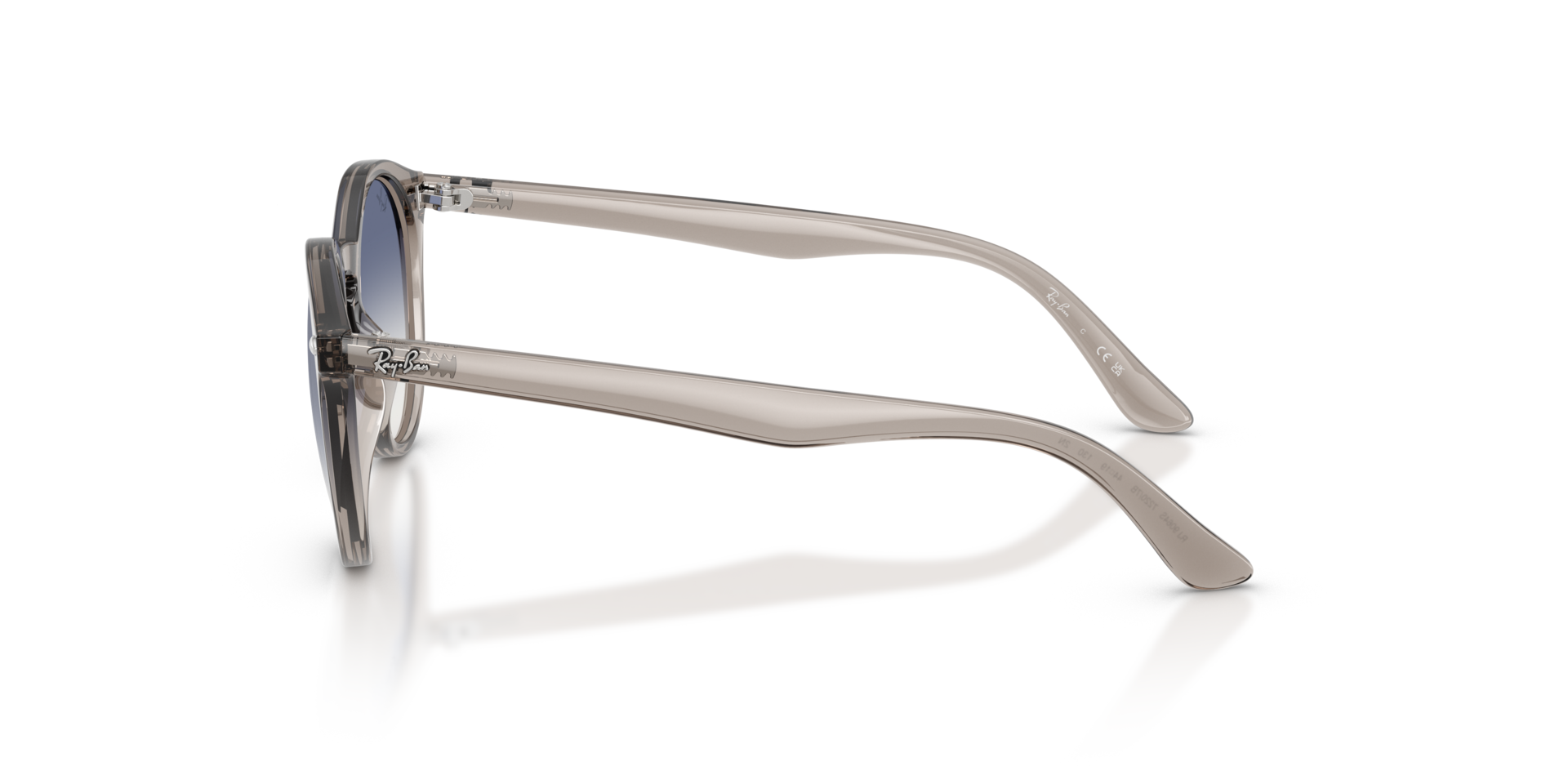 RB9064S Transparant grijs KunststofSunglass Frames van B24, Zijaanzicht
