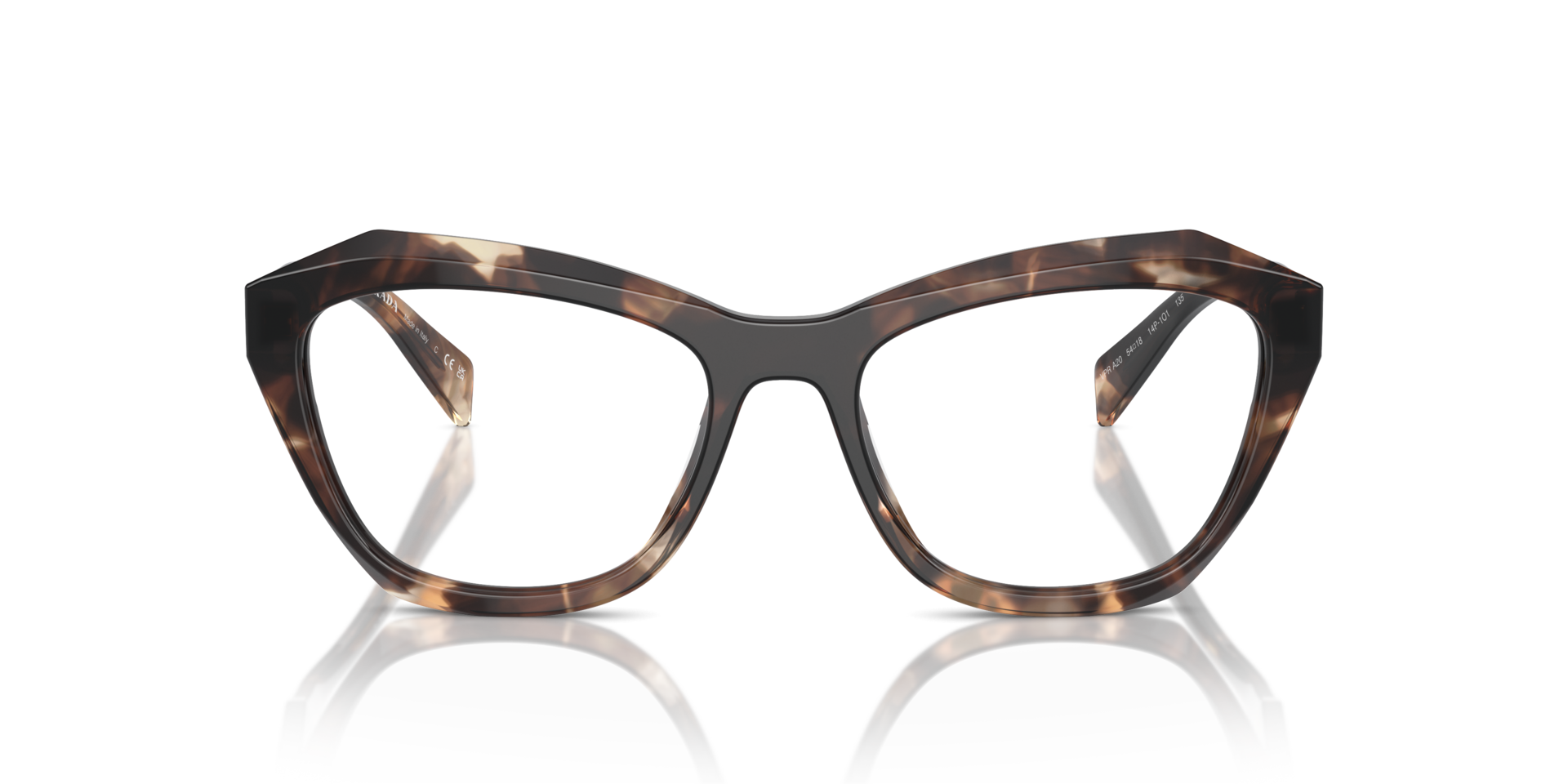 PR A20V Karamel Tortoise AcetaatEyeglass Frames van B24, Vooraanzicht