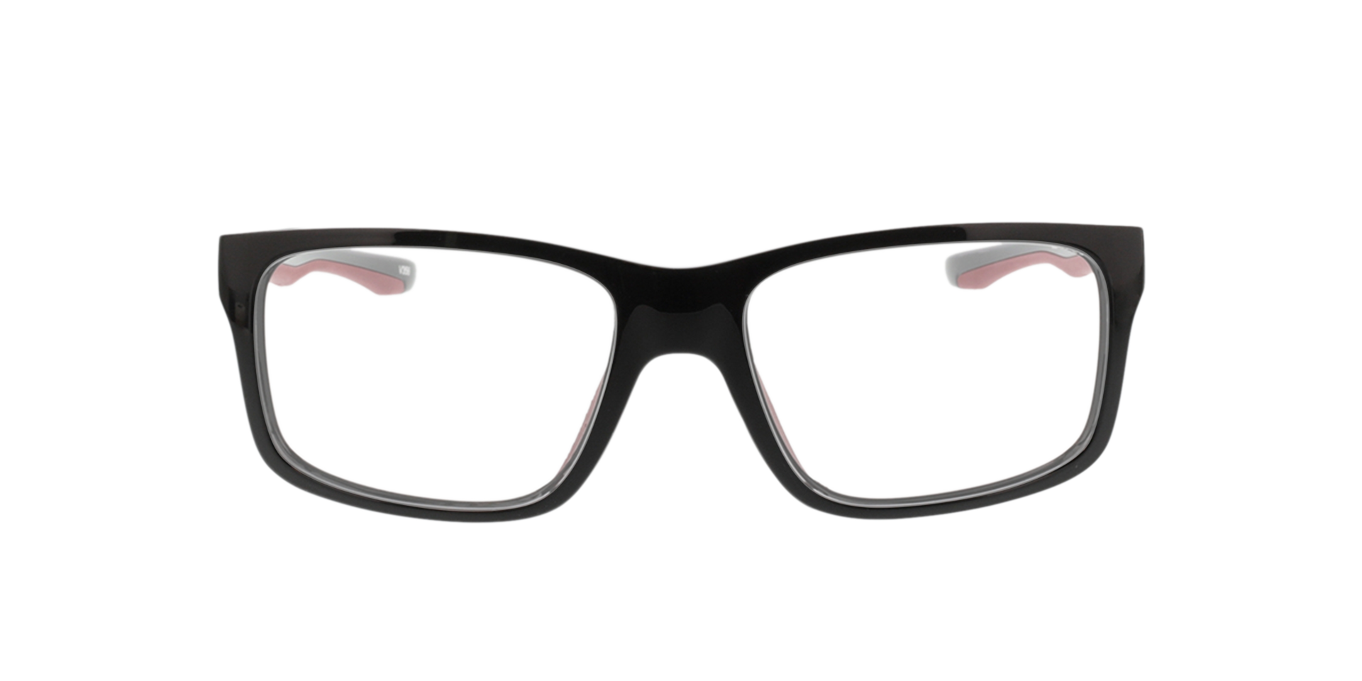 Beat Schwarz & Rot KunststoffEyeglass Frames von B24, Vorderansicht