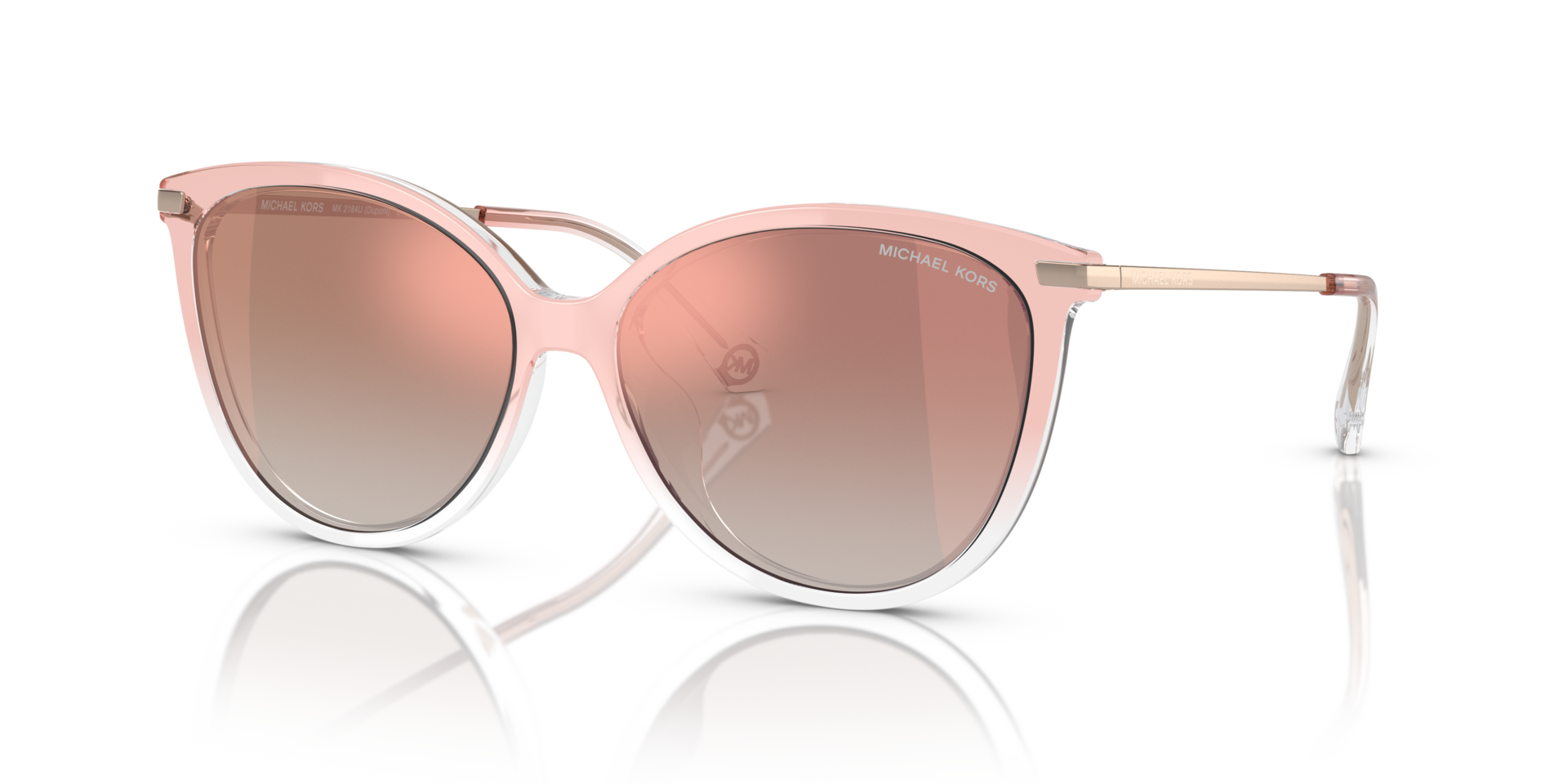 MK2184U Pink To Clear KunststoffSunglass Frames von B24, Dreiviertelansicht