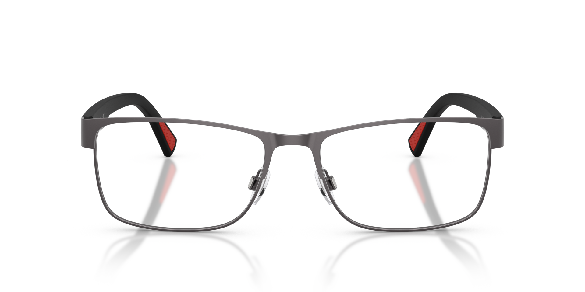 PH1244 Gunmetal dunkel halbglänzend MetallEyeglass Frames von B24, Vorderansicht