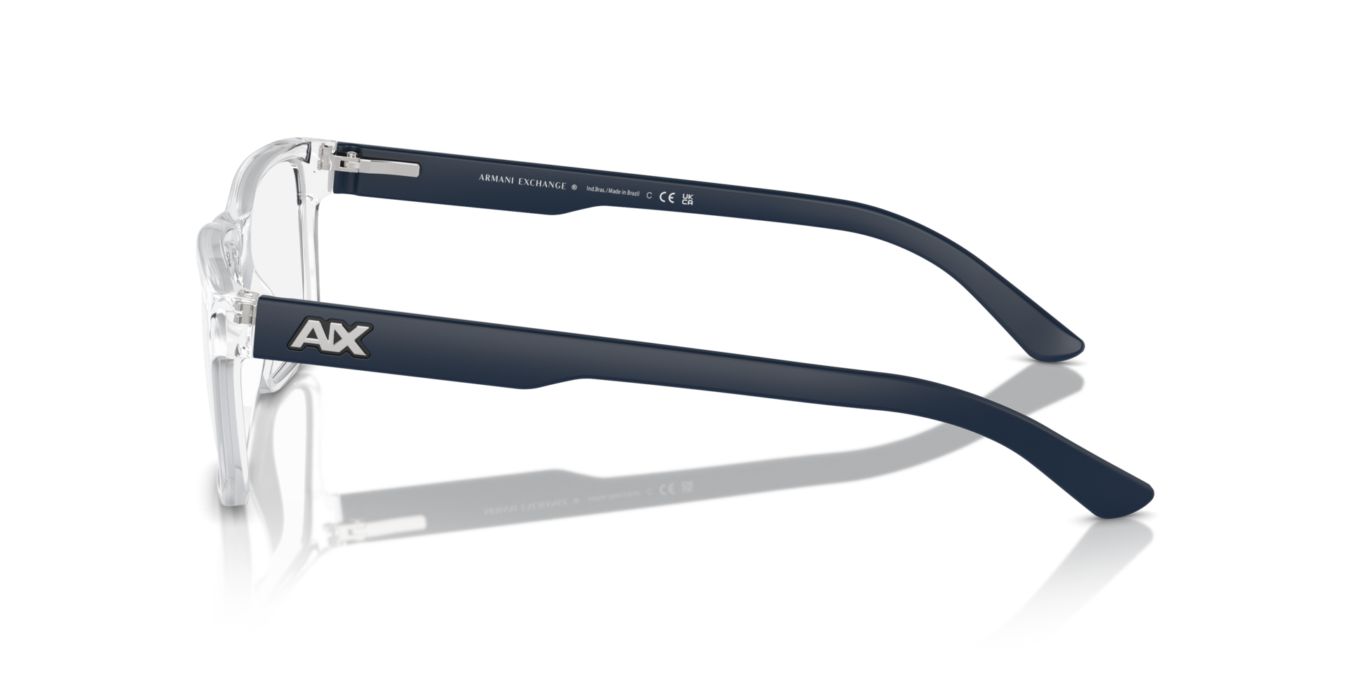 AX3016 Crystal glänzend KunststoffEyeglass Frames von B24, Seitenansicht