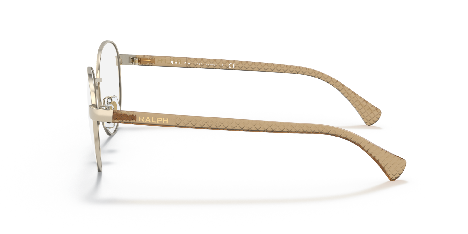 RA6050 Glänzendes Hellgold MetallEyeglass Frames von B24, Seitenansicht