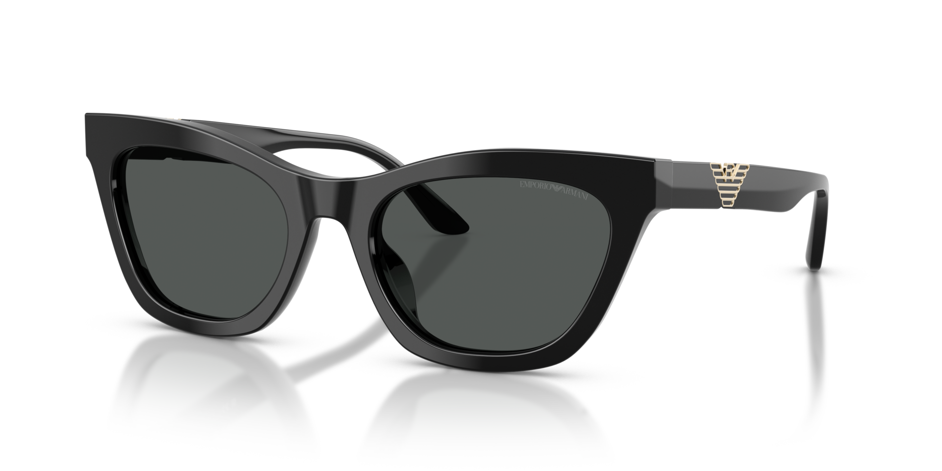 EA4259U Glanzend zwart AcetaatSunglass Frames van B24, Hoekweergave