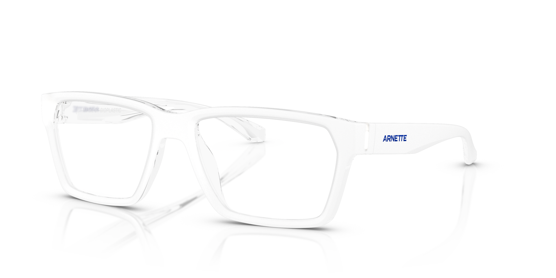 AN7257U Crystal Matte Top & Shiny KunststofEyeglass Frames van B24, Hoekweergave