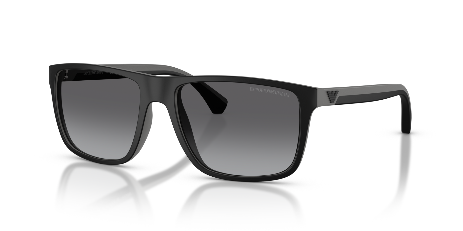 EA4033 Rubber zwart en grijs KunststofSunglass Frames van B24, Hoekweergave