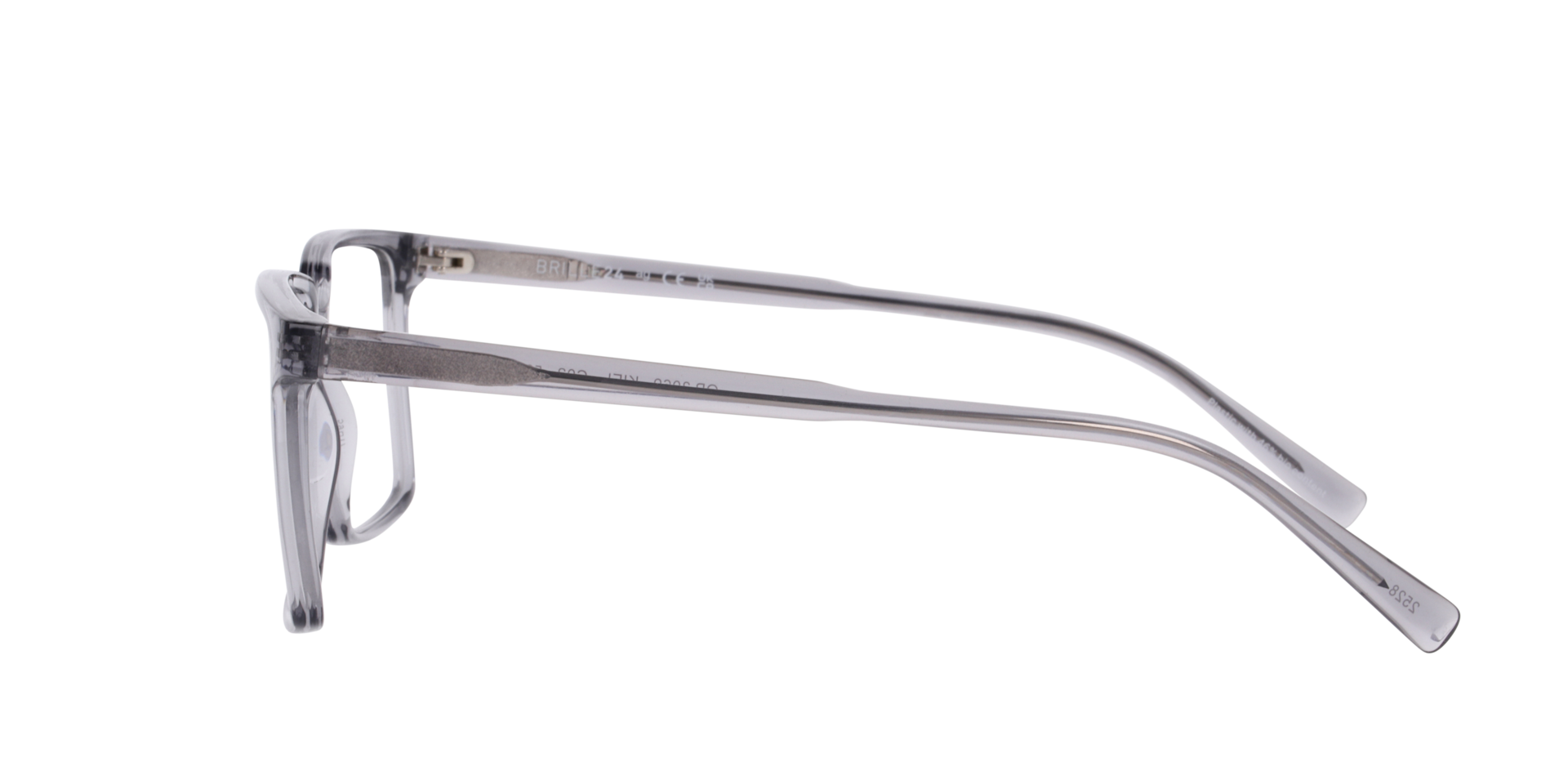 Kiel Kristal lichtgrijs KunststofEyeglass Frames van B24, Zijaanzicht