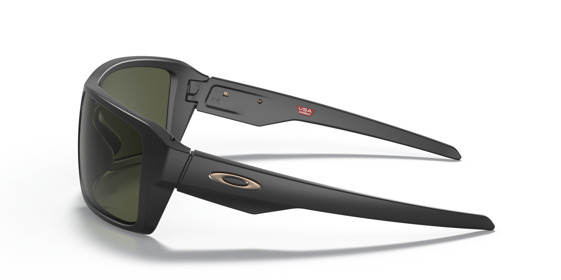 Double Edge Matt Schwarz KunststoffSunglass Frames von B24, Seitenansicht