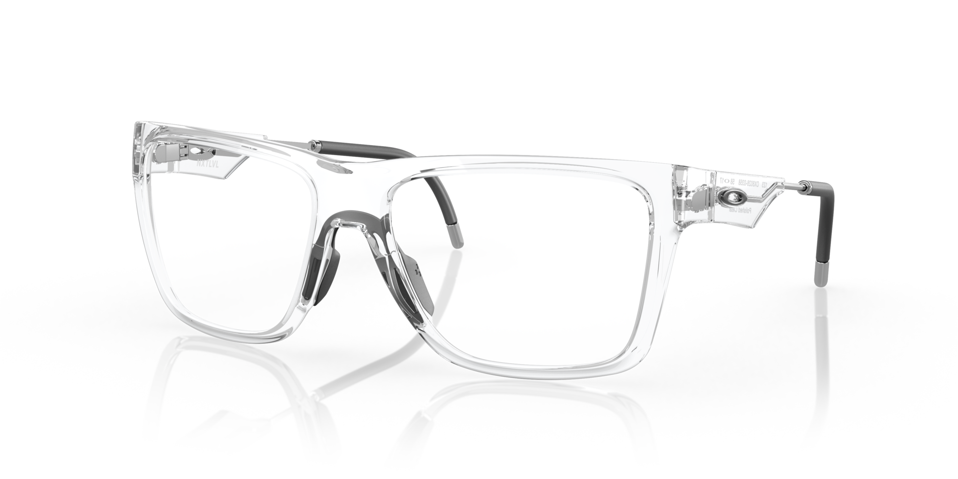 NXTLVL Transparent glänzend KunststoffEyeglass Frames von B24, Dreiviertelansicht