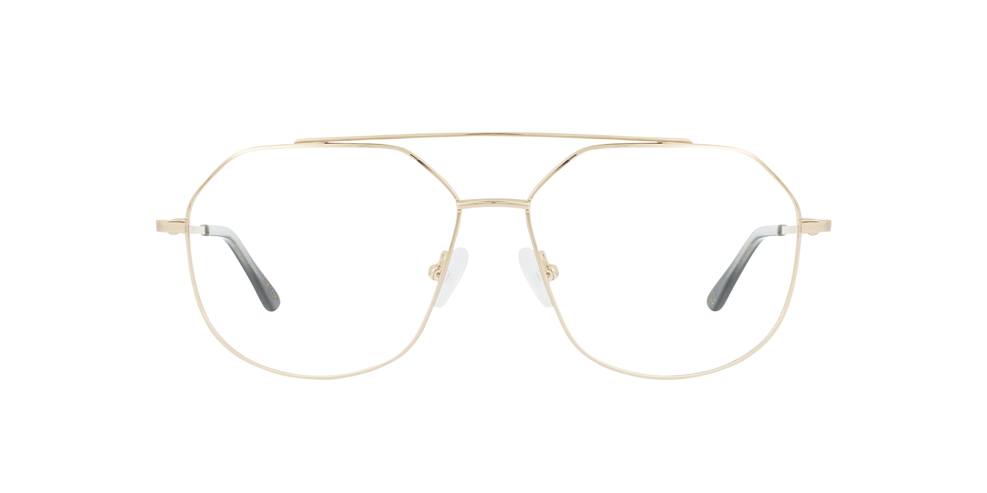 Viper Light Gold Metal MetallEyeglass Frames von B24, Vorderansicht