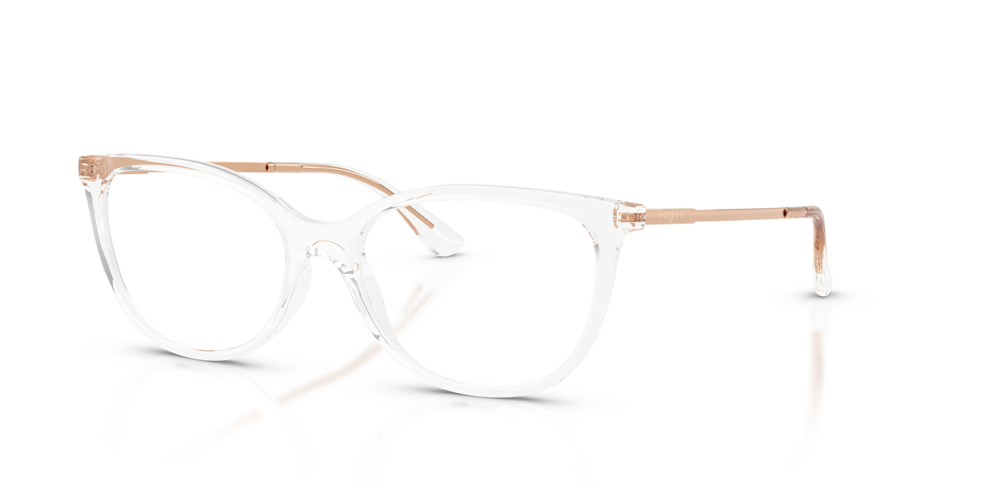 VO5673 Transparent KunststoffEyeglass Frames von B24, Dreiviertelansicht
