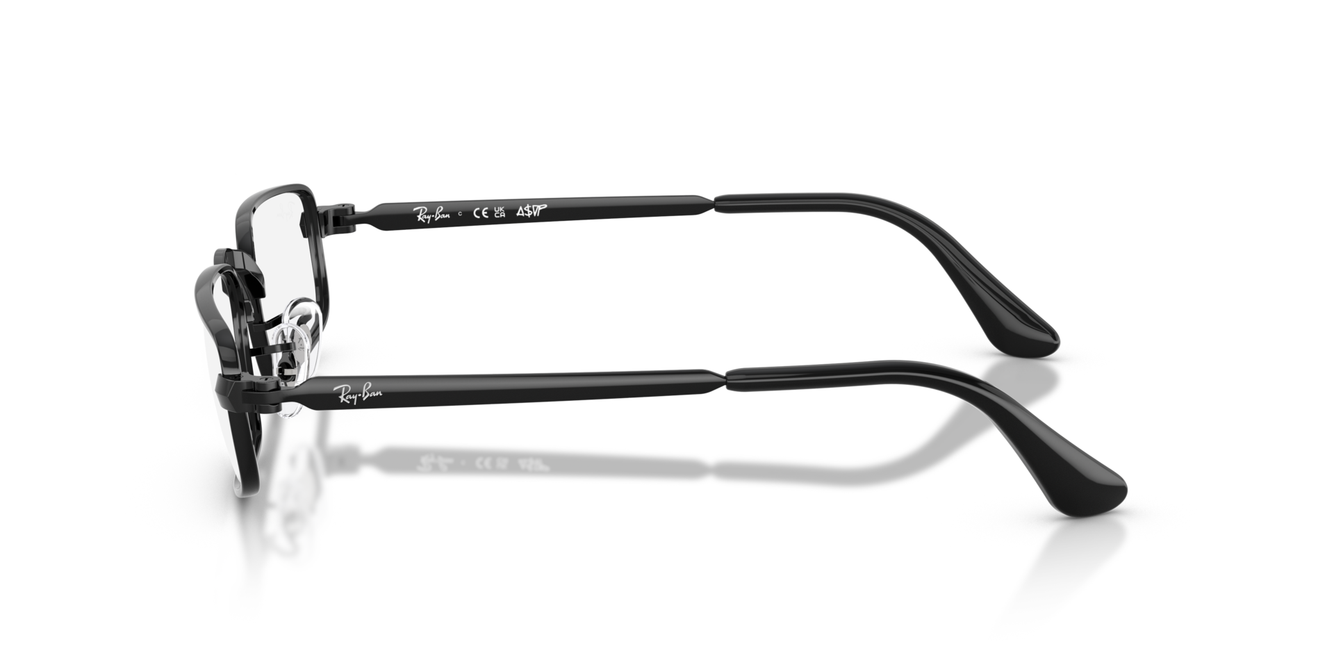RB3927V Zwart MetaalEyeglass Frames van B24, Zijaanzicht
