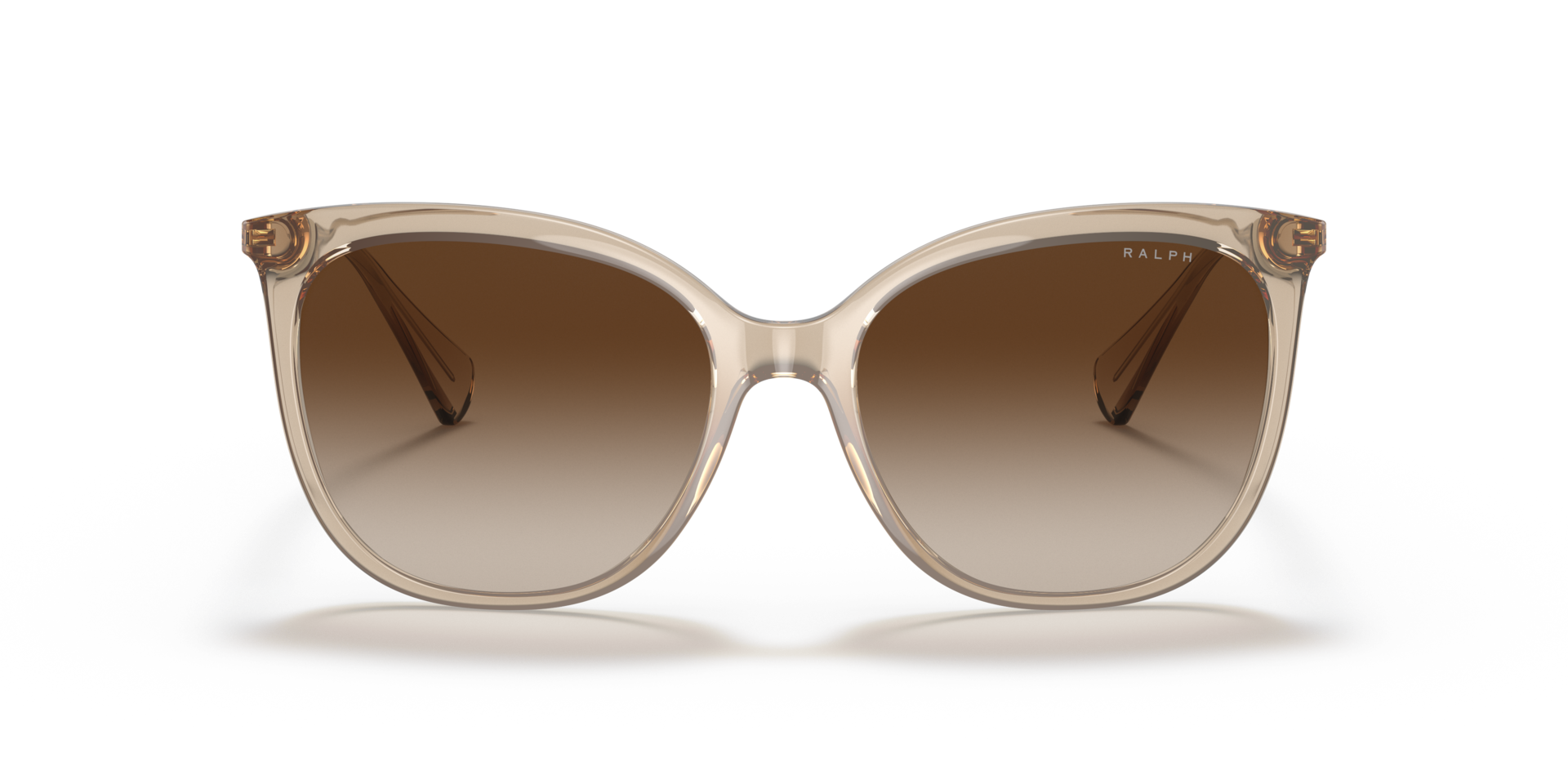RA5248 Shiny Transparent Brown KunststoffSunglass Frames von B24, Vorderansicht