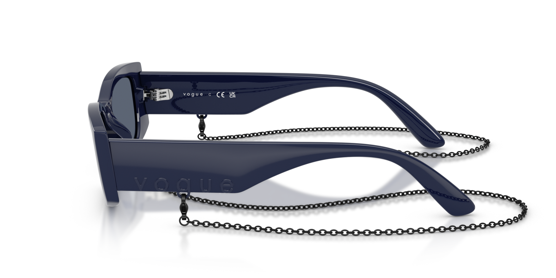 VO5655SU Full Blue KunststofSunglass Frames van B24, Zijaanzicht