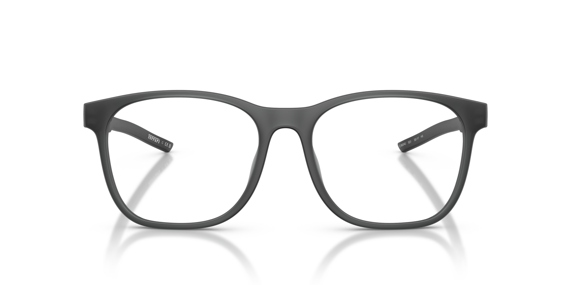 FZ8024U Schwarz transparent KunststoffEyeglass Frames von B24, Vorderansicht