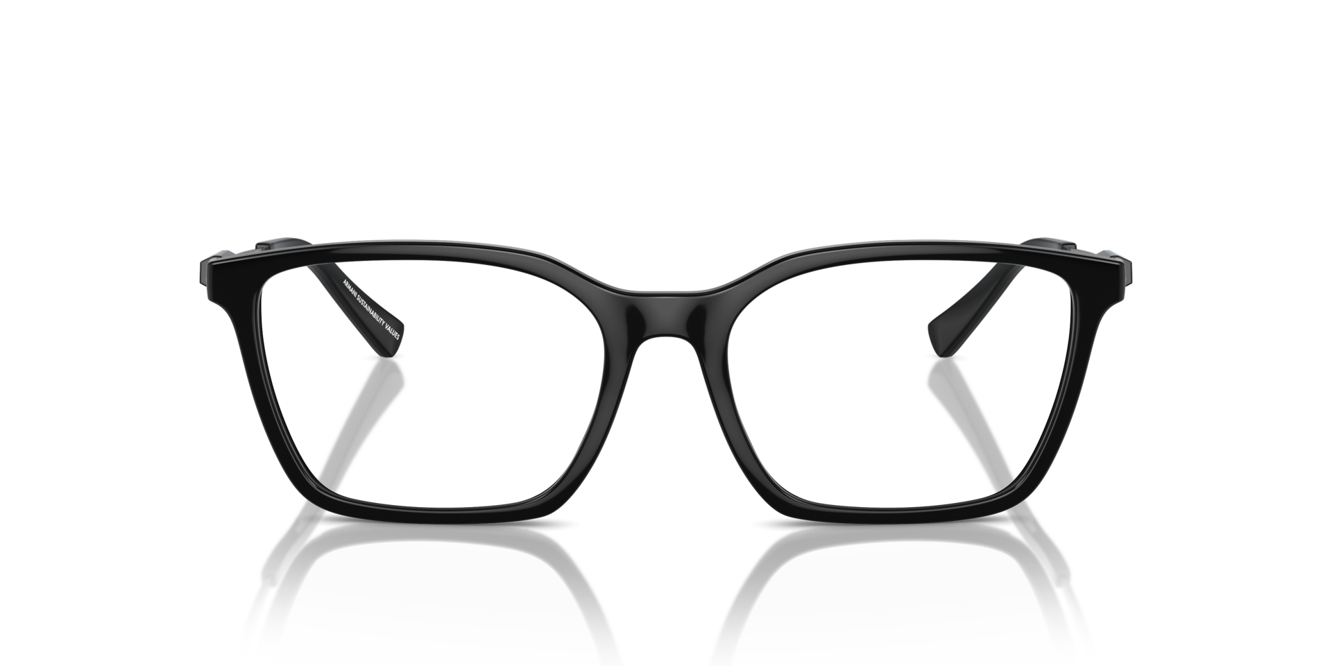 AX3113 Glanzend zwart KunststofEyeglass Frames van B24, Vooraanzicht