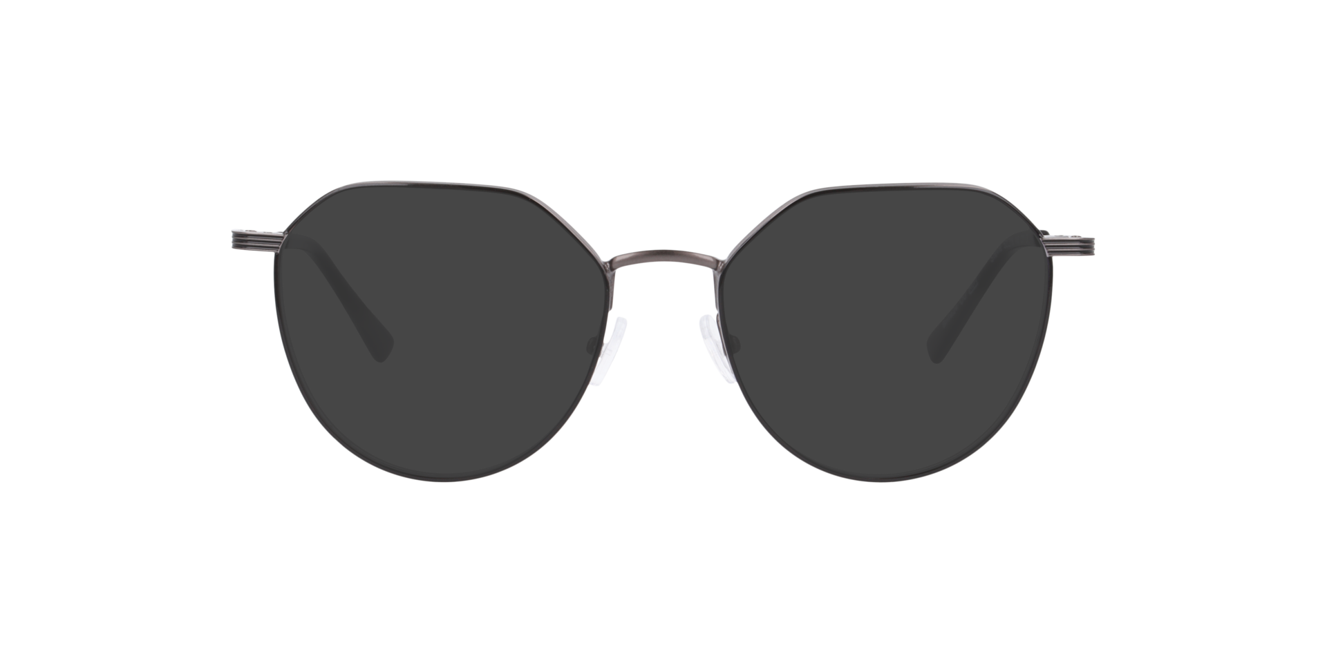 Stevie Black On Gunmetal MetallEyeglass Frames von B24, mit getönten Gläsern
