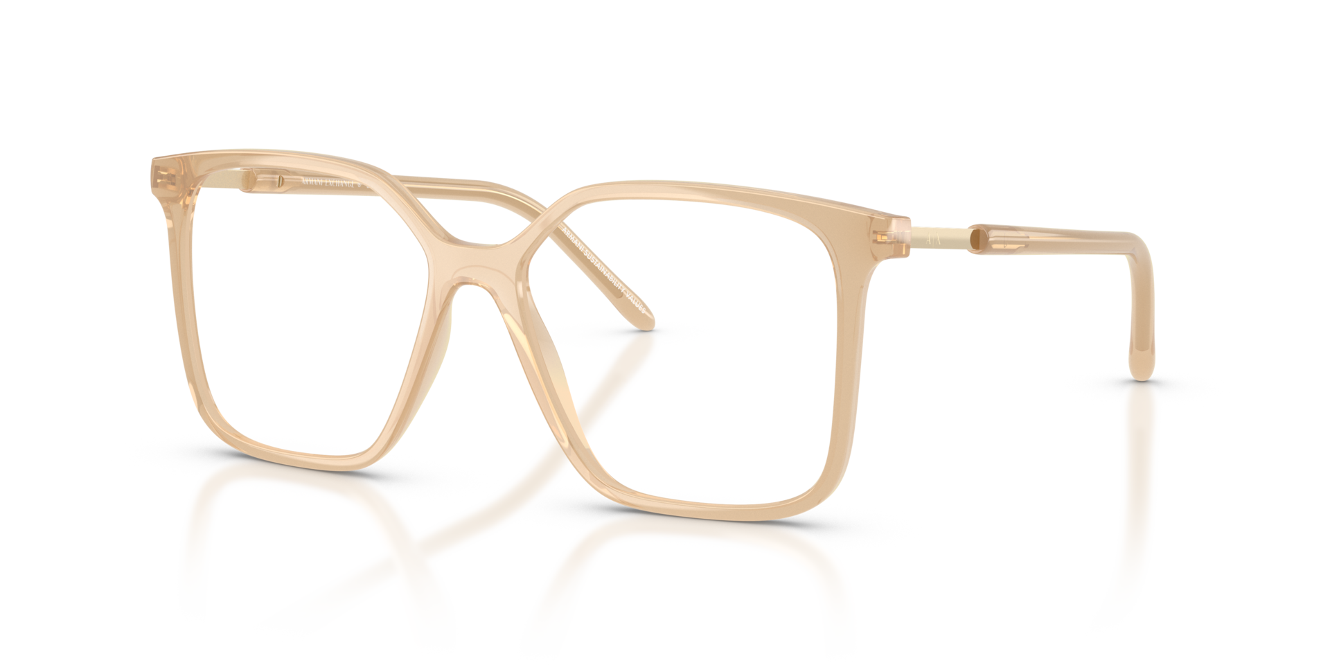 AX3132 Shiny Opal Tundra KunststofEyeglass Frames van B24, Hoekweergave