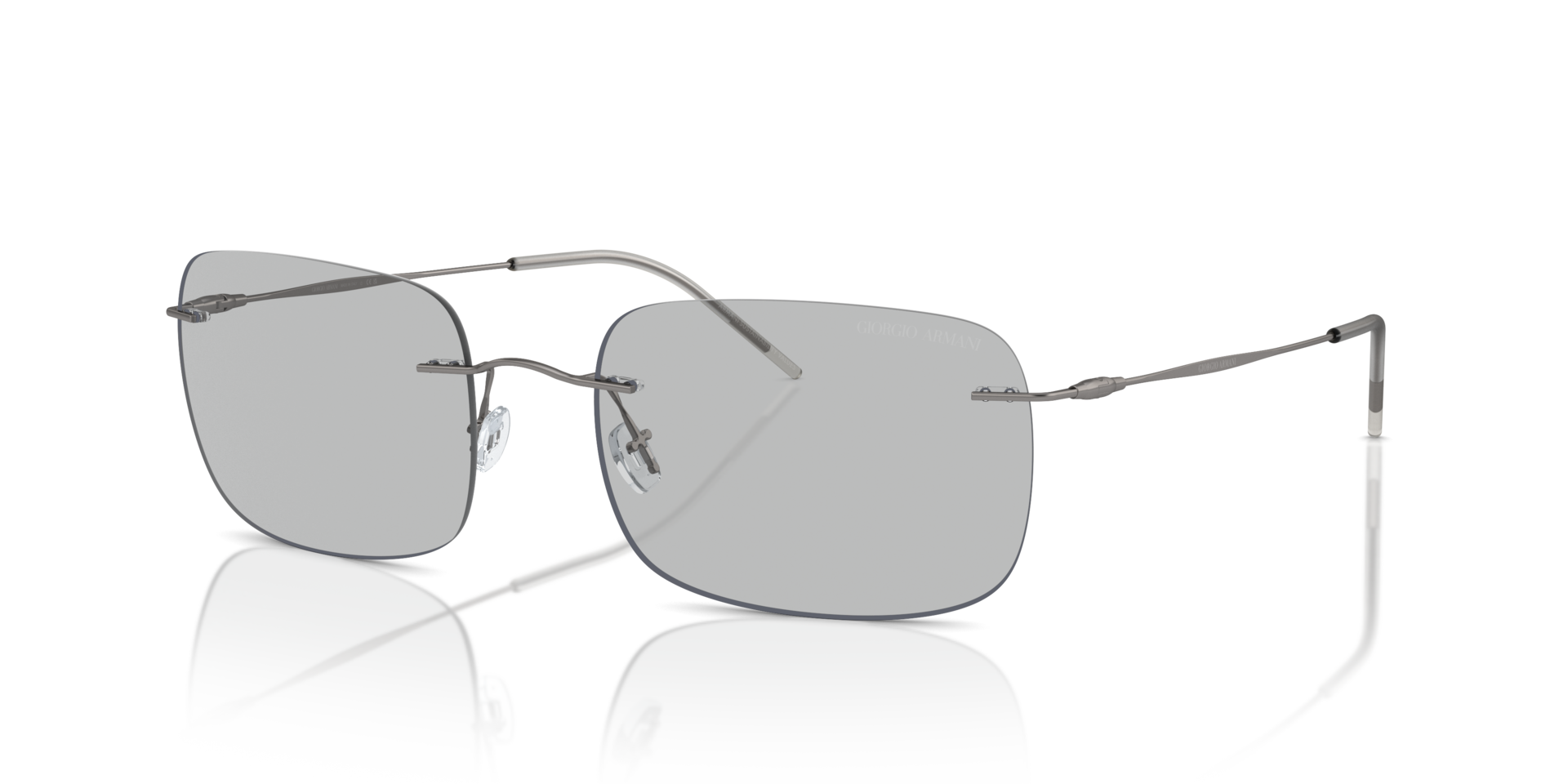 AR1512M Mat Staalgrijs MetaalSunglass Frames van B24, Hoekweergave
