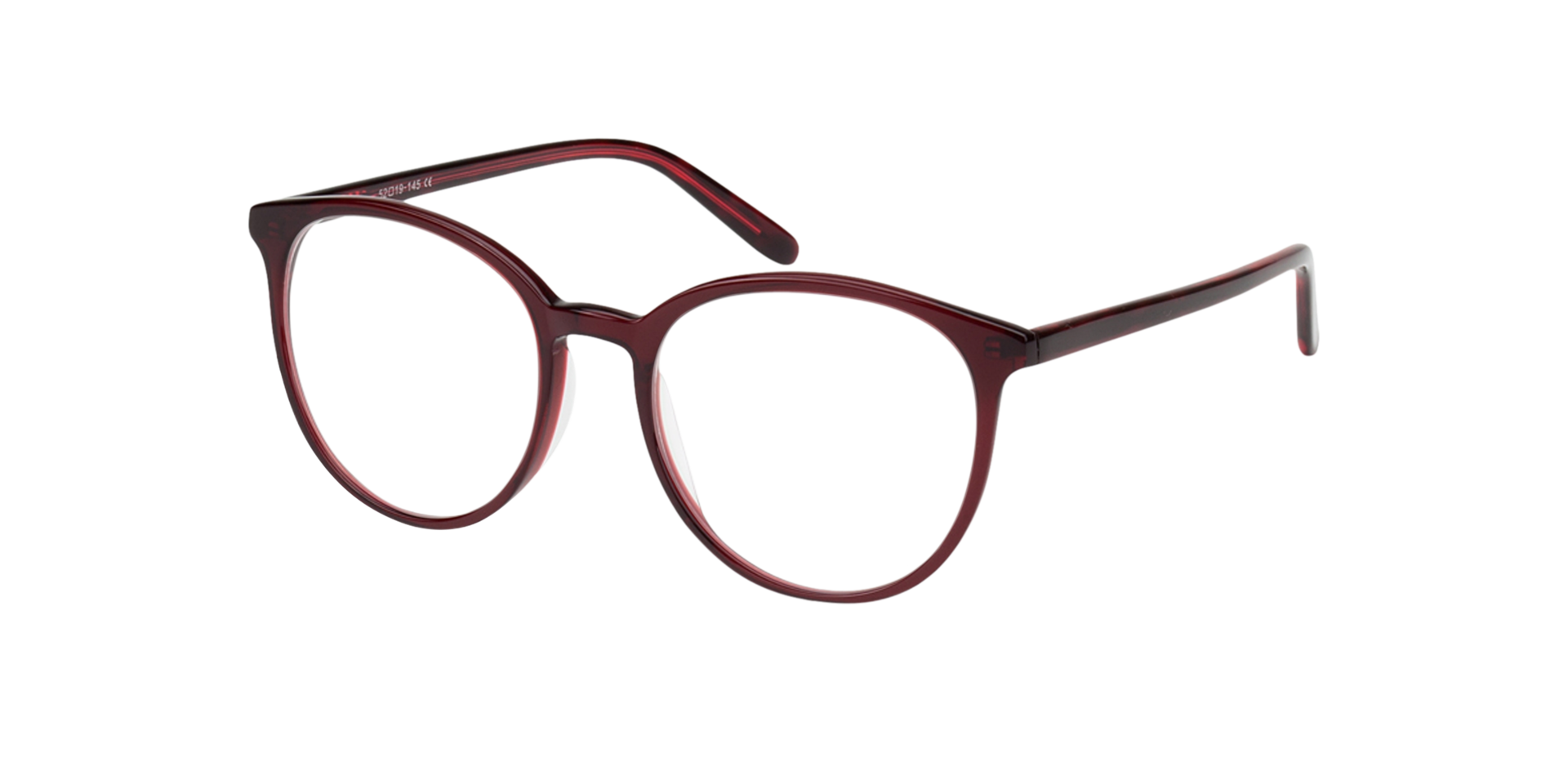 New York Rood AcetaatEyeglass Frames van B24, Hoekweergave