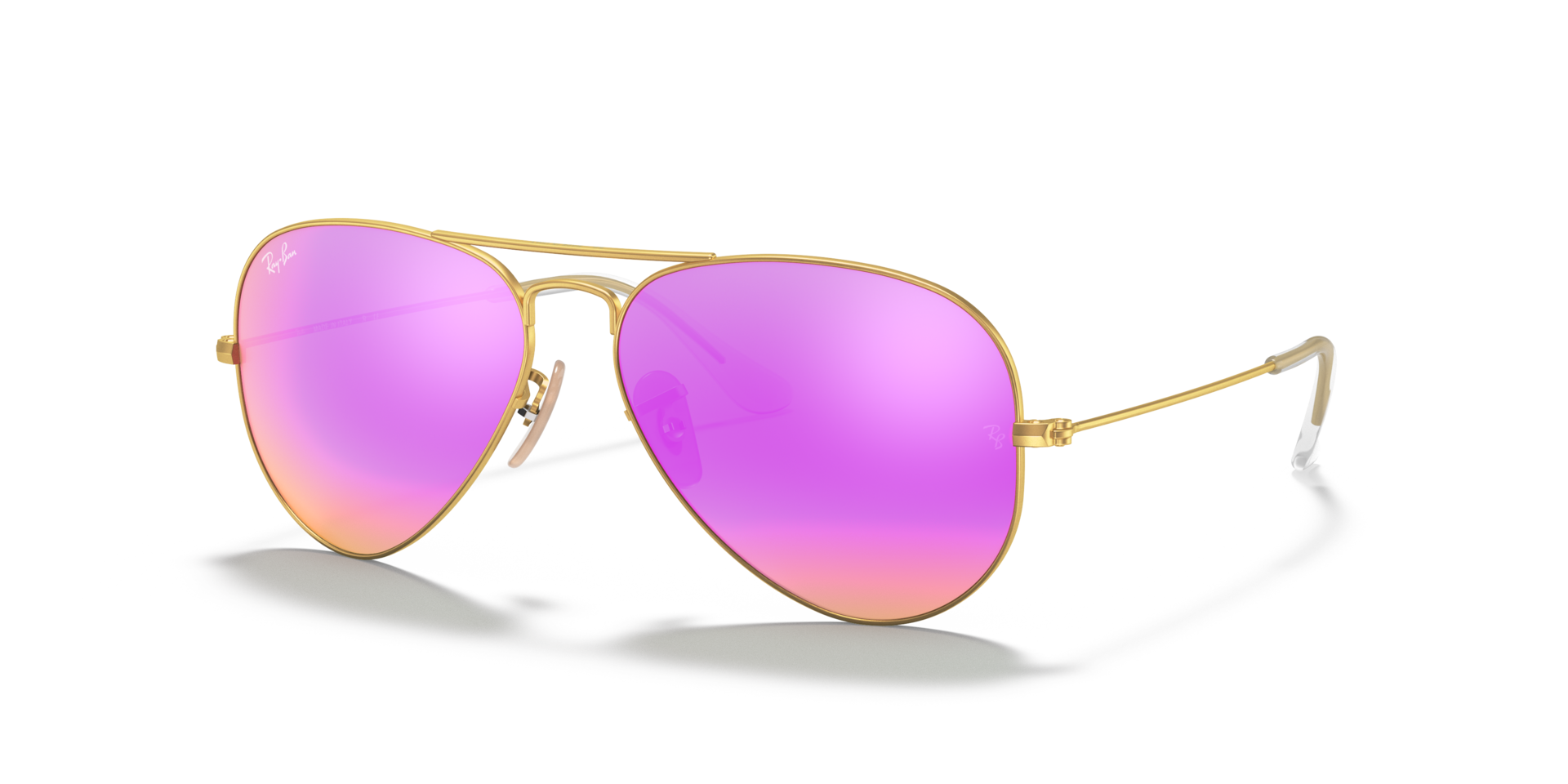 RB3025 Goud MetaalSunglass Frames van B24, Hoekweergave