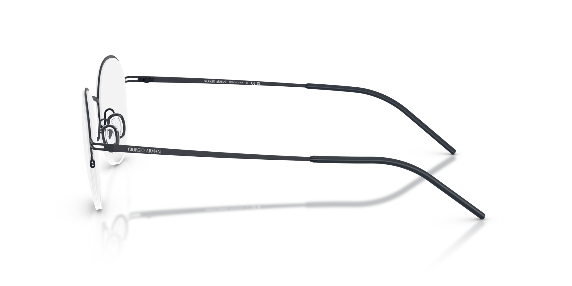 AR5169 Matblauw MetaalEyeglass Frames van B24, Zijaanzicht