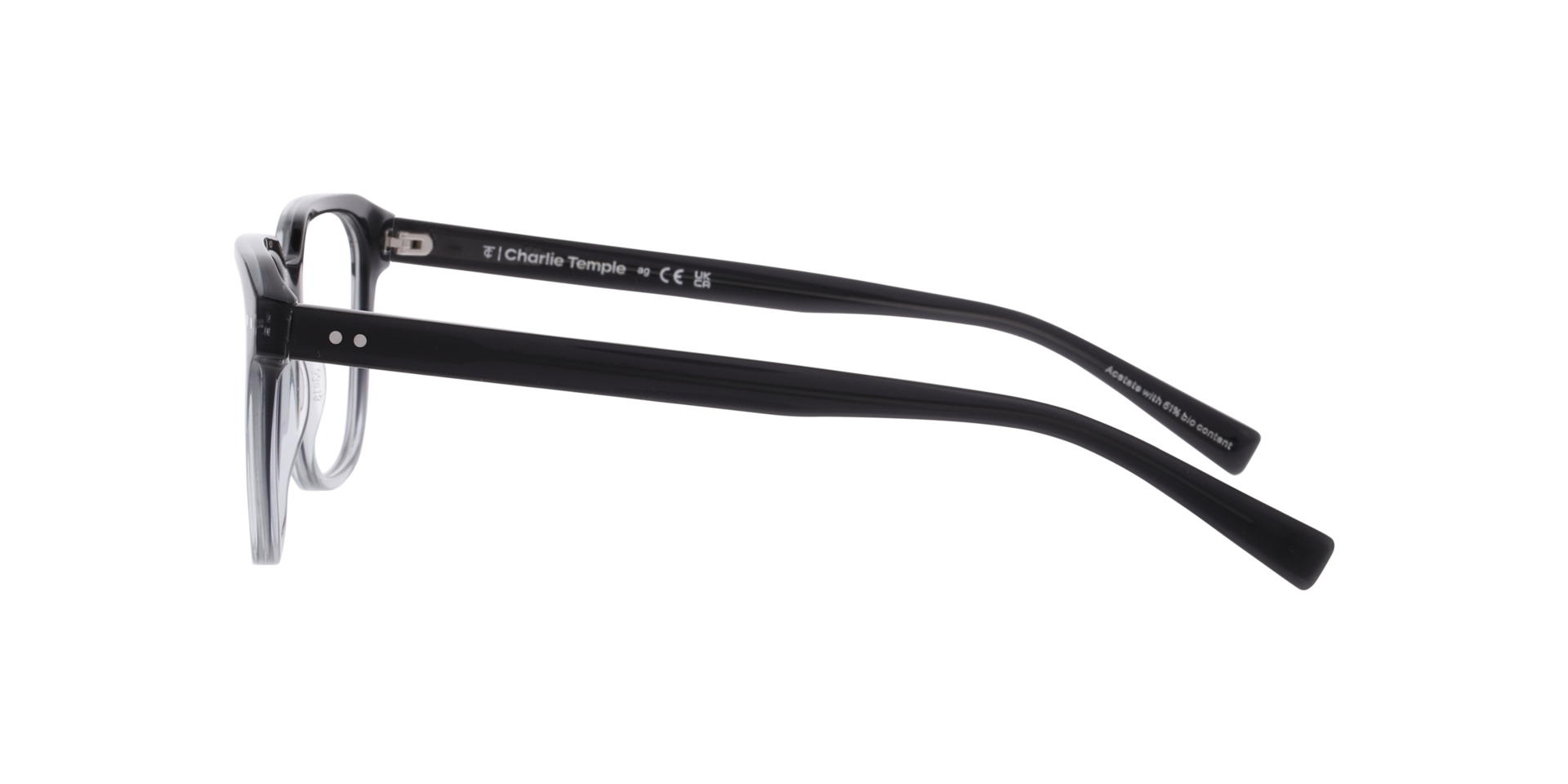 Indi Gradient Crystal Grey AcetatEyeglass Frames von B24, Seitenansicht