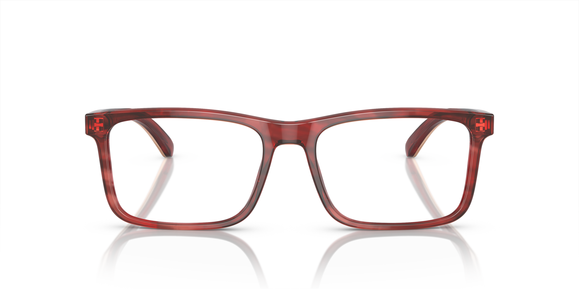 EA3227 Glanzend bordeaux & bovenkant smoke AcetaatEyeglass Frames van B24, Vooraanzicht