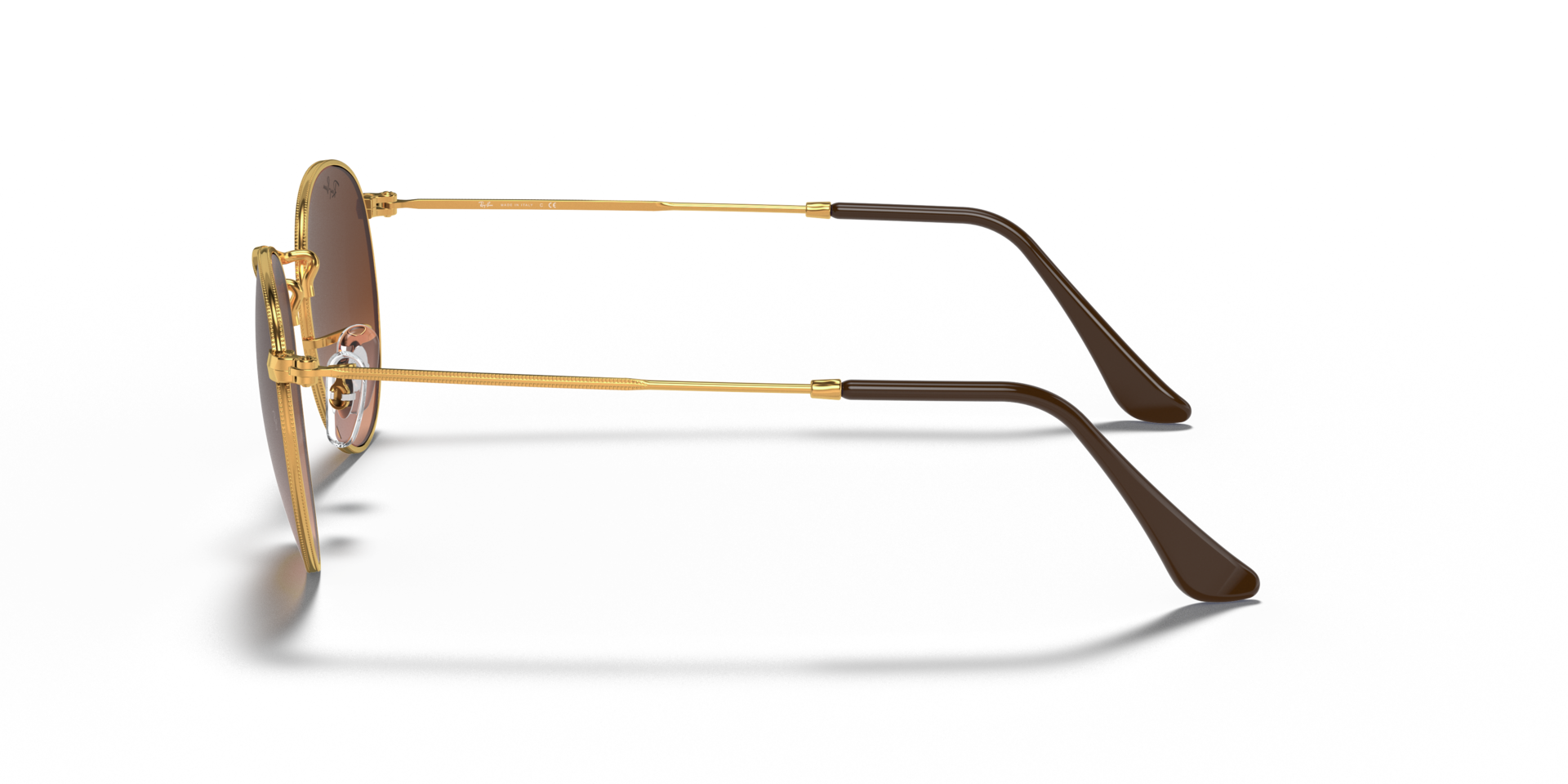Round Metal Hellbronze MetallSunglass Frames von B24, Seitenansicht