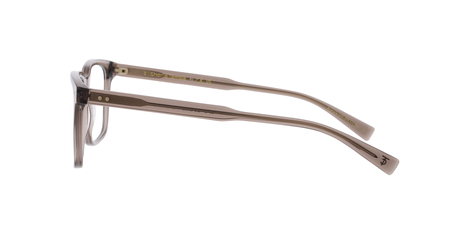 Alaska Crystal Taupe AcetatEyeglass Frames von B24, Seitenansicht