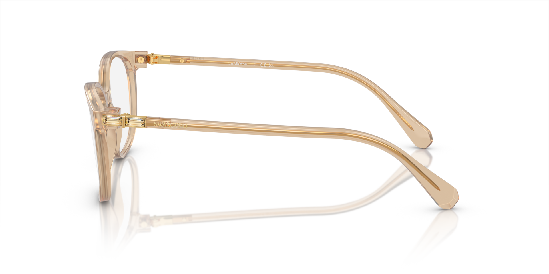SK2002 Opaline Light Brown AcetatEyeglass Frames von B24, Seitenansicht