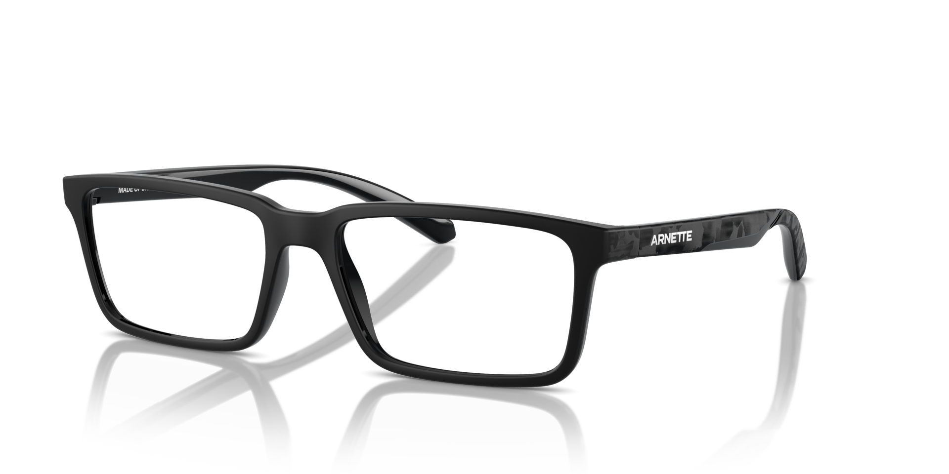 AN7253 Recycled Black KunststofEyeglass Frames van B24, Hoekweergave