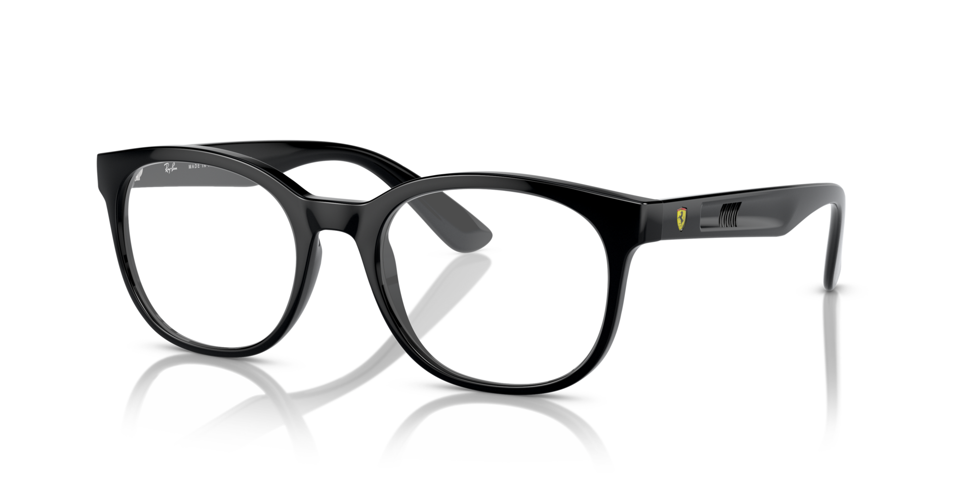 RB7231M Zwart KunststofEyeglass Frames van B24, Hoekweergave