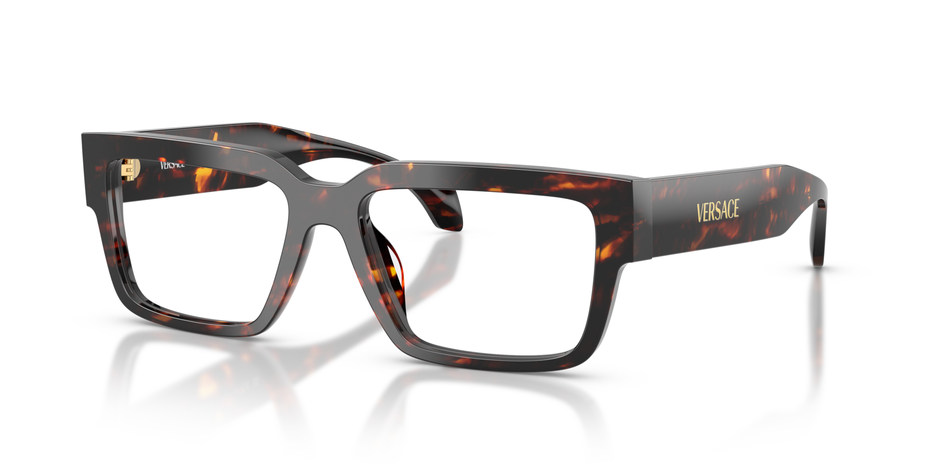 VE3374U Havana AcetaatEyeglass Frames van B24, Hoekweergave