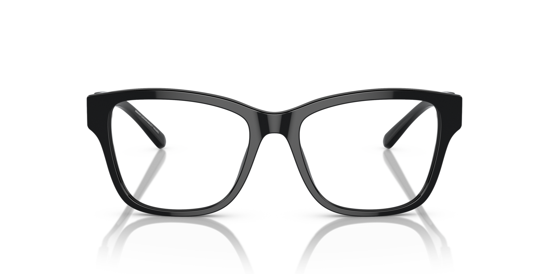 EA3222U Glanzend zwart AcetaatEyeglass Frames van B24, Vooraanzicht