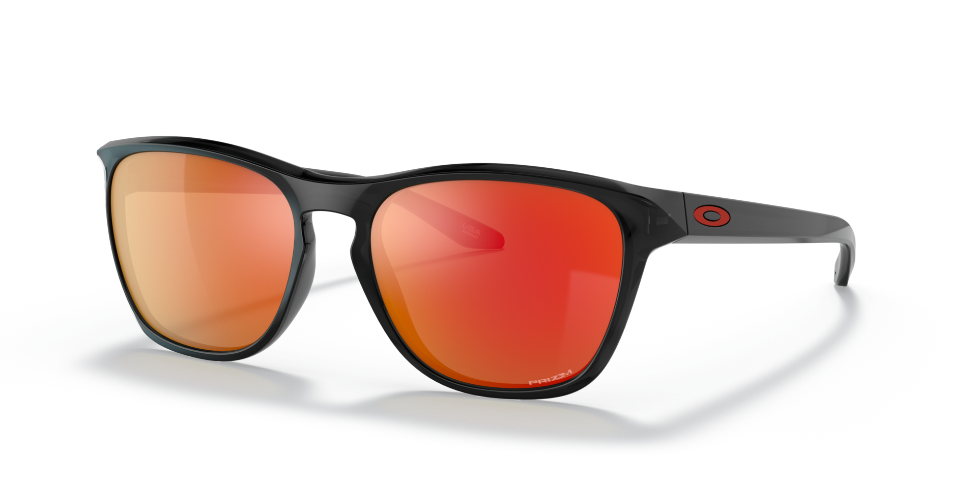 Manorburn Inktzwart KunststofSunglass Frames van B24, Hoekweergave