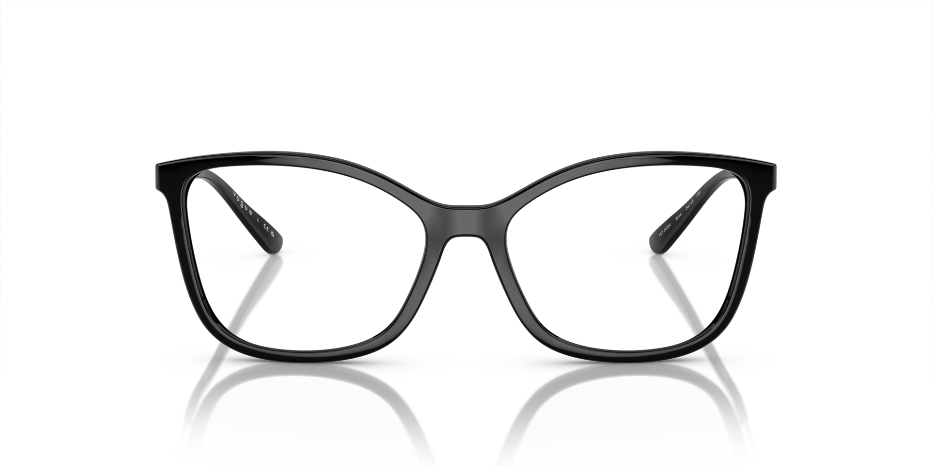 VO5334 Schwarz KunststoffEyeglass Frames von B24, Vorderansicht