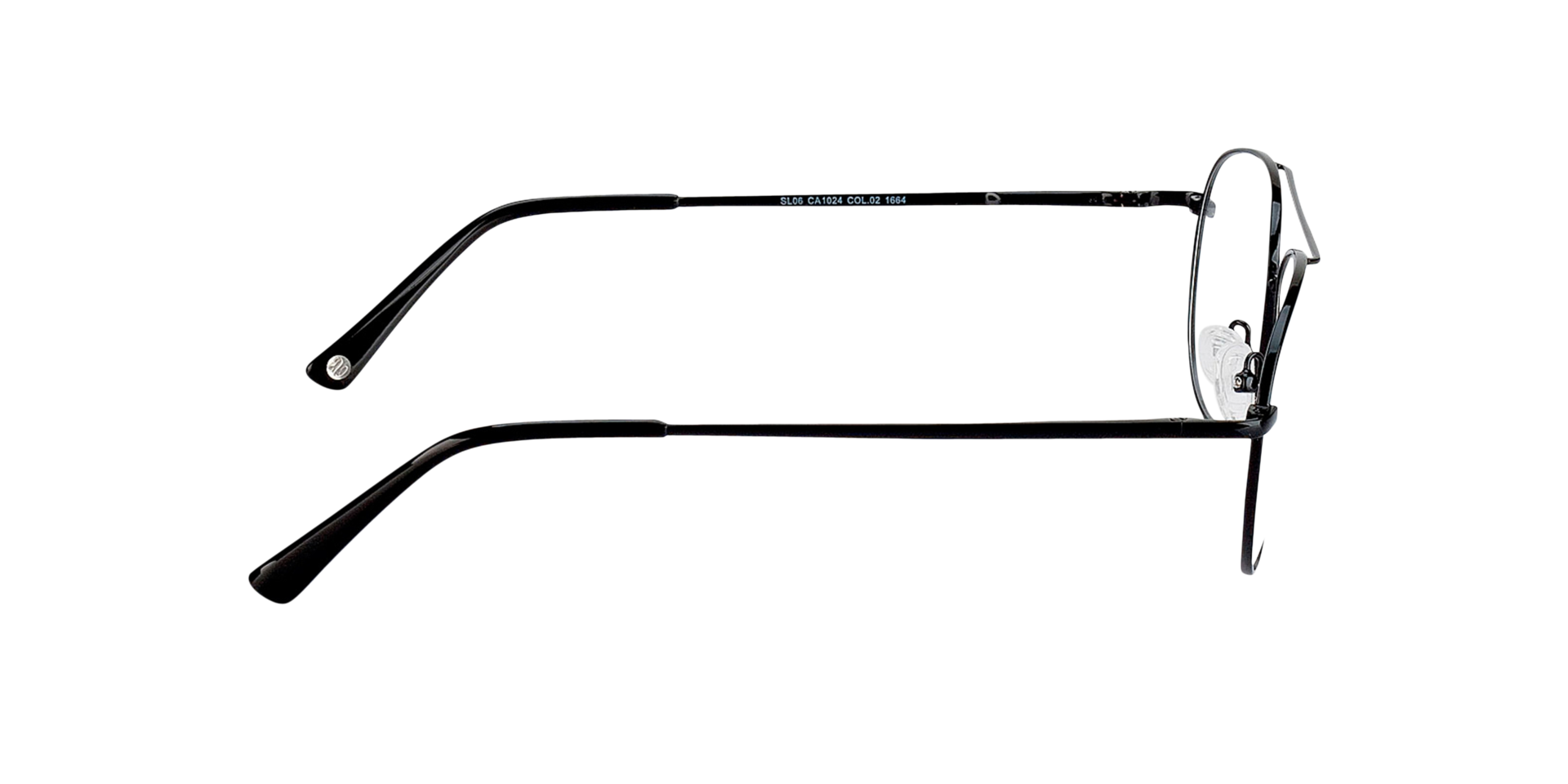 Glendale Zwart MetaalEyeglass Frames van B24, Zijaanzicht
